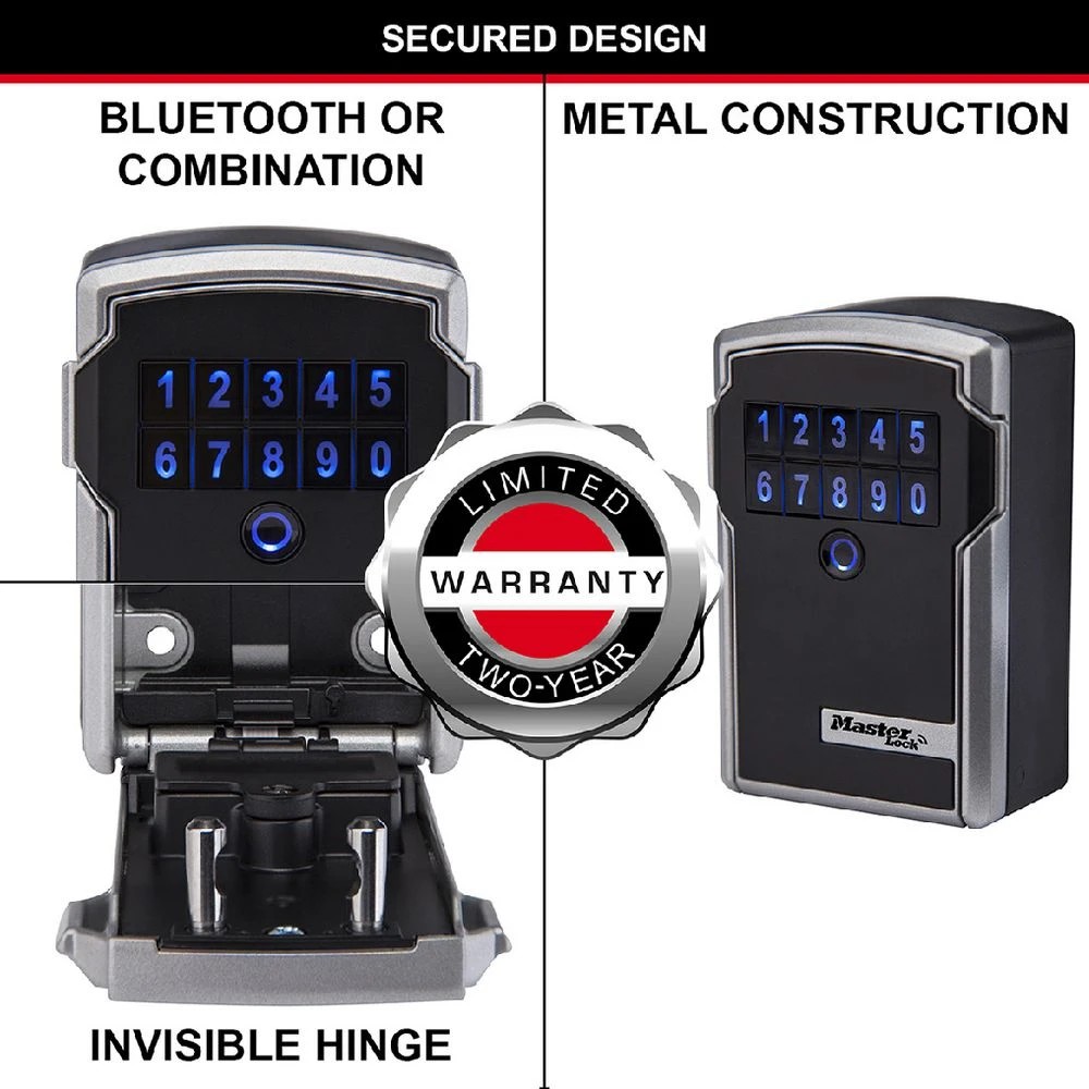 9 Master Lock Bluetooth Wall Mount Key Safe 5441EC, 9 of 9