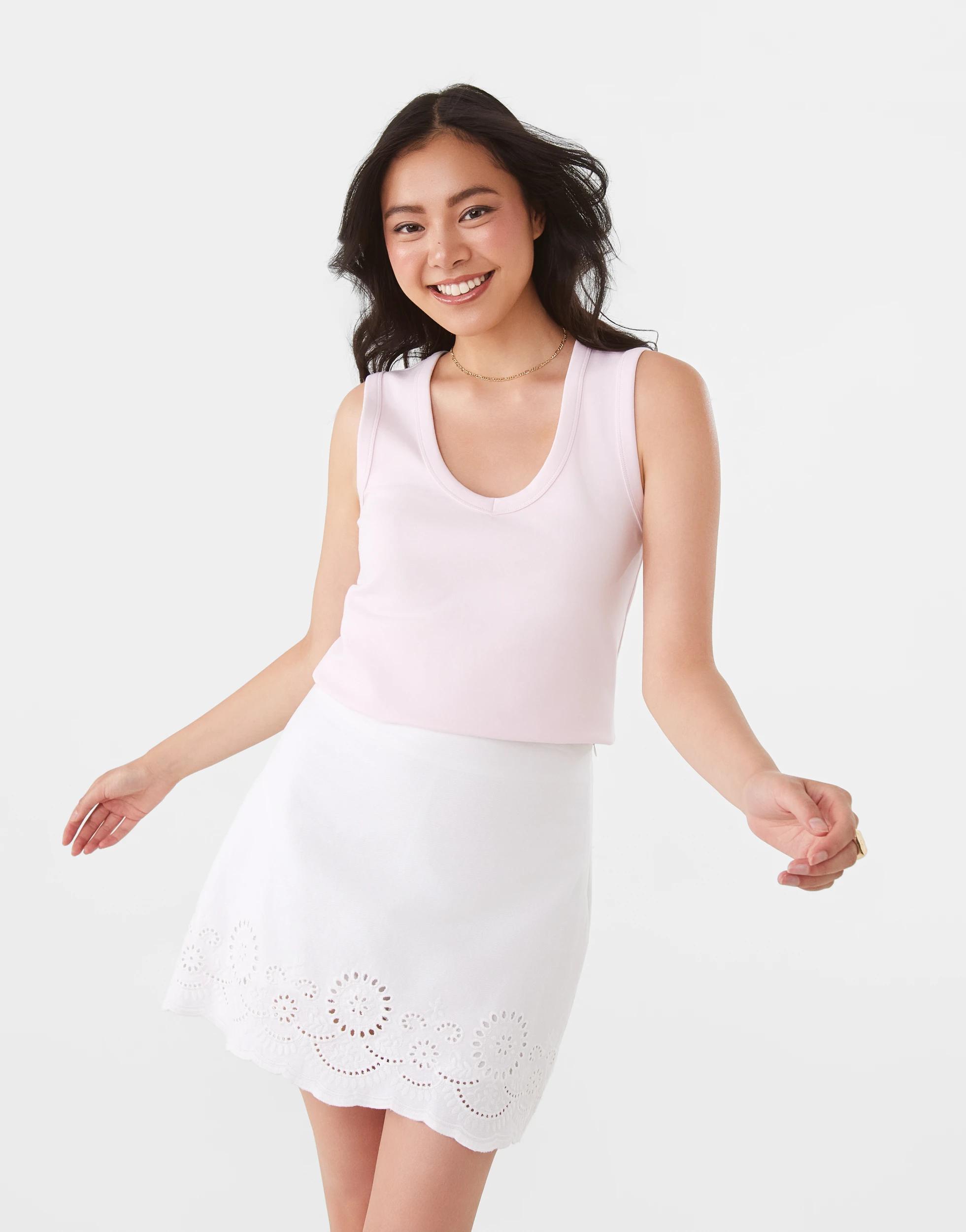 8 Cut Out Mini Skirt Ecru, 8 of 8