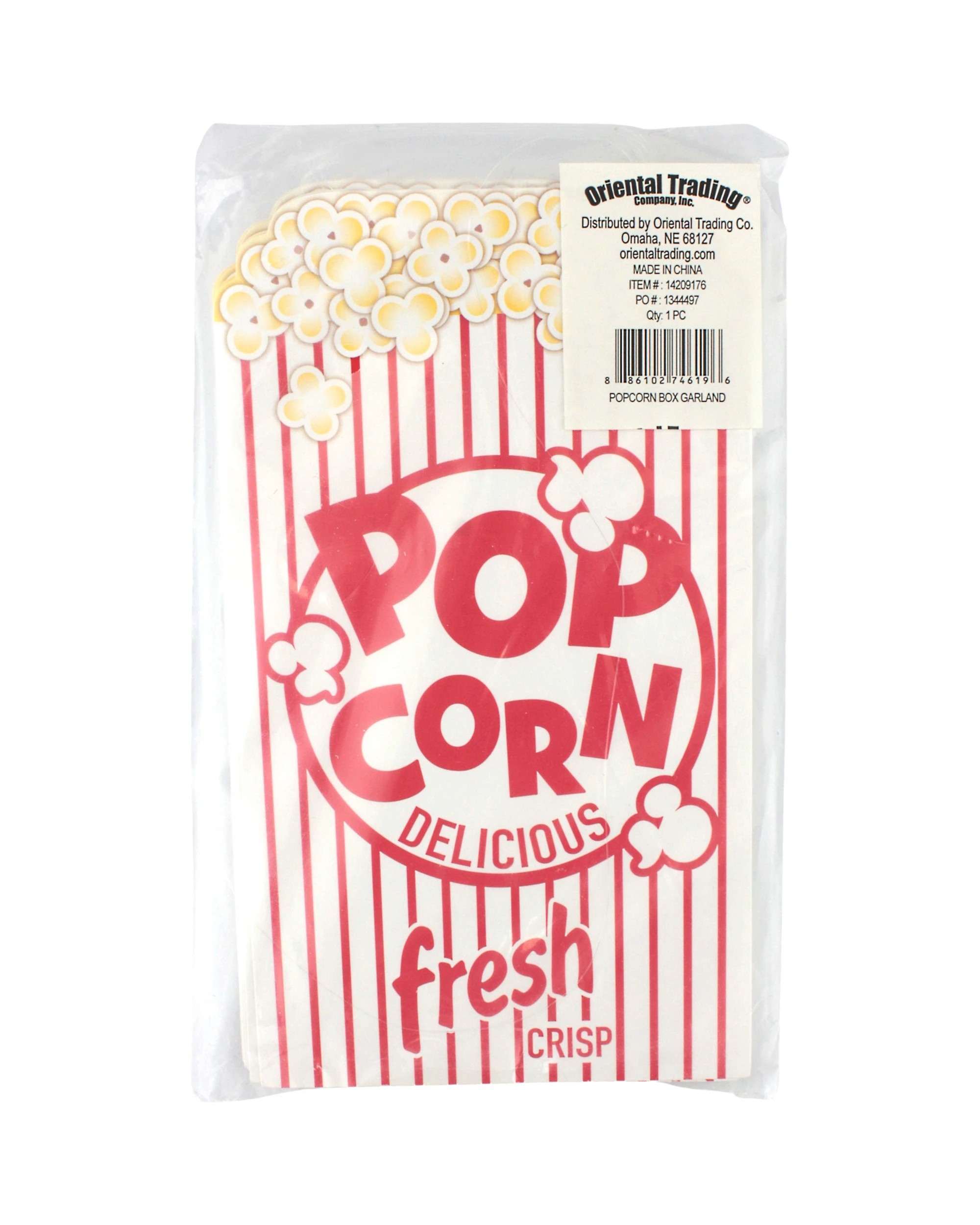 2 Fun Express Movie Party Popcorn Box Garland Banner - Red, 2 of 2