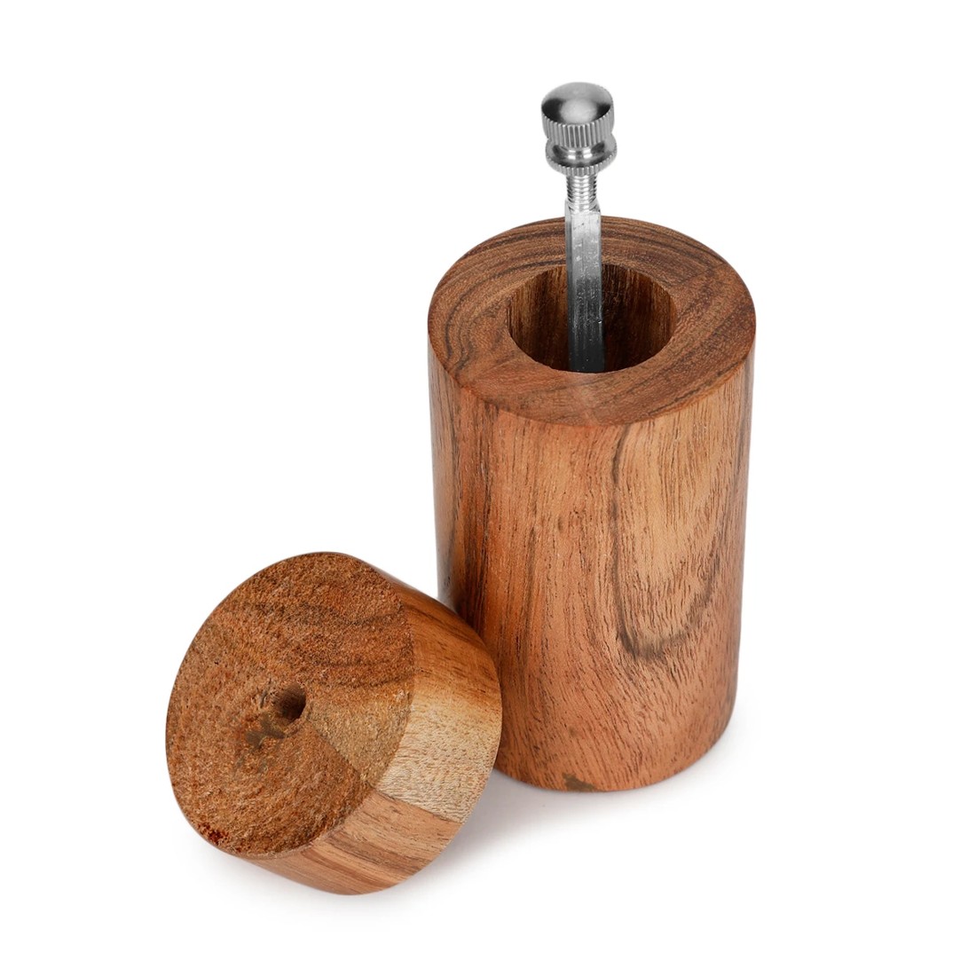 4 2 Pack Acacia Salt and Pepper Grinders, 4 of 7