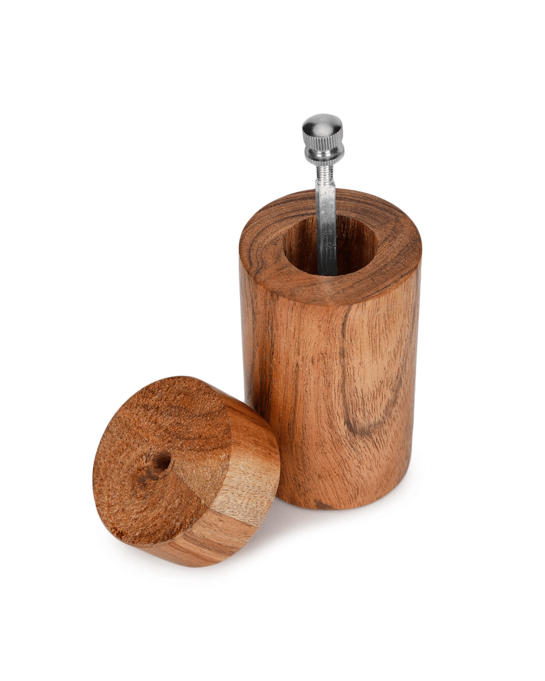 4 2 Pack Acacia Salt and Pepper Grinders, 4 of 7