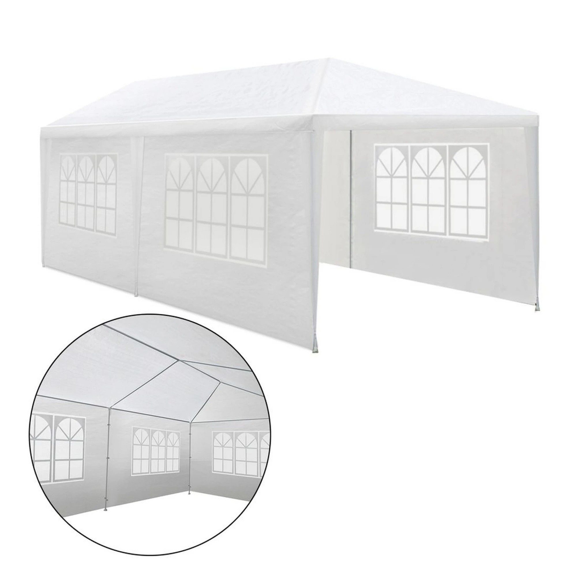 4 Instahut Gazebo  Marquee Wedding Party Tent Outdoor Camping Side Wall Canopy 4 Panel - White, 4 of 7