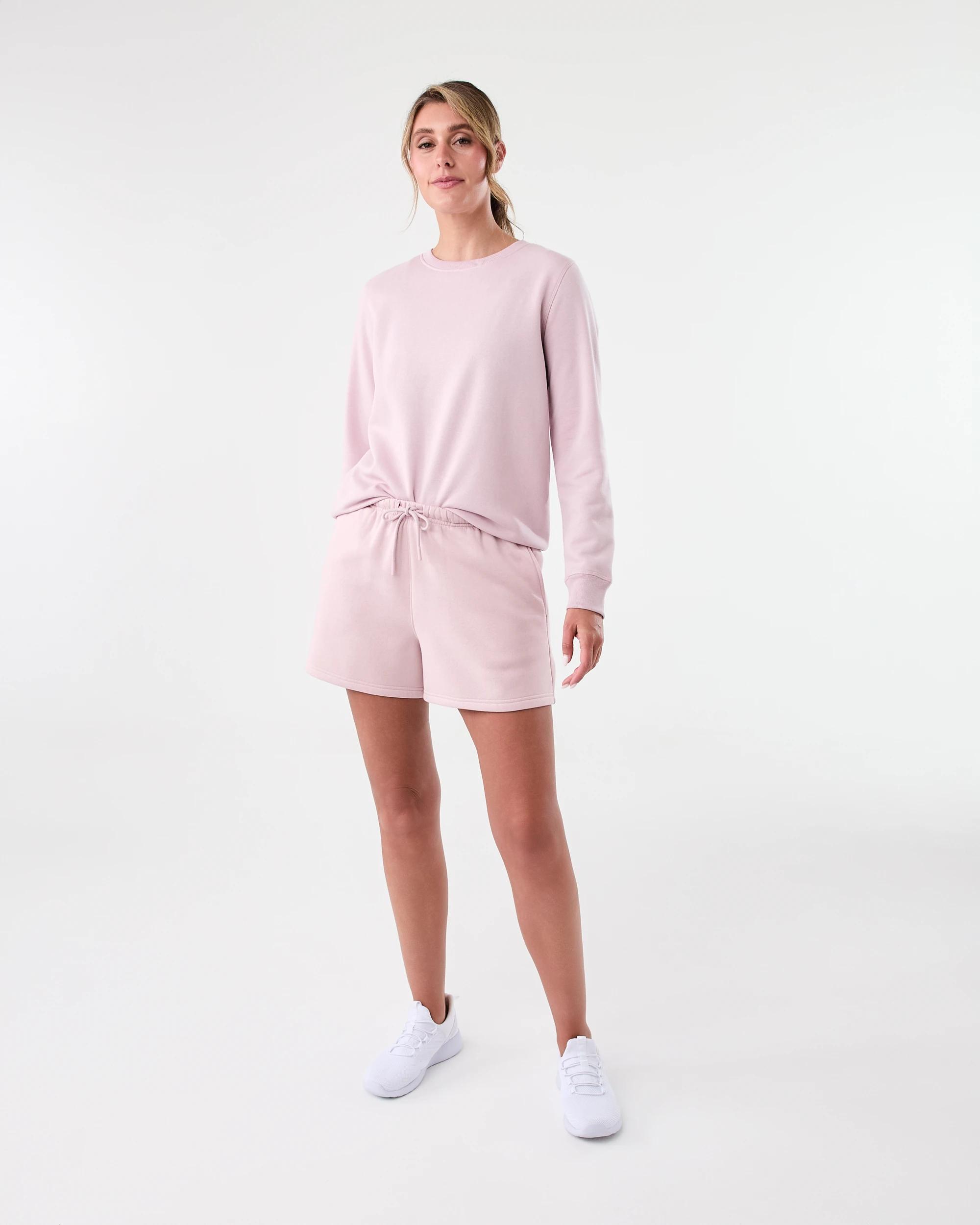 7 Active Womens Fleece Shorts Sol B Pink, 7 of 7