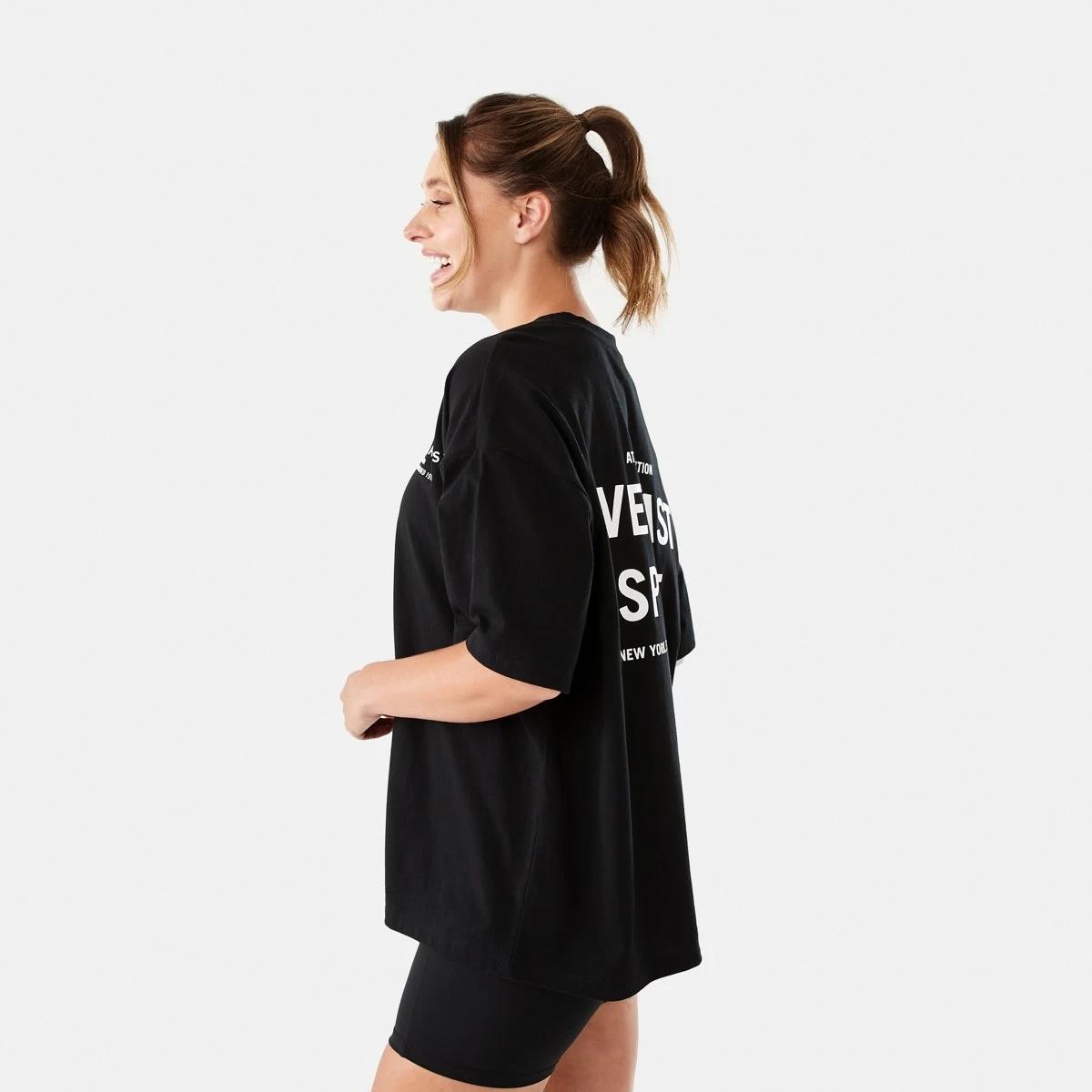 2 Everlast Womens Street Boyfriend T-shirt Black, 2 of 7