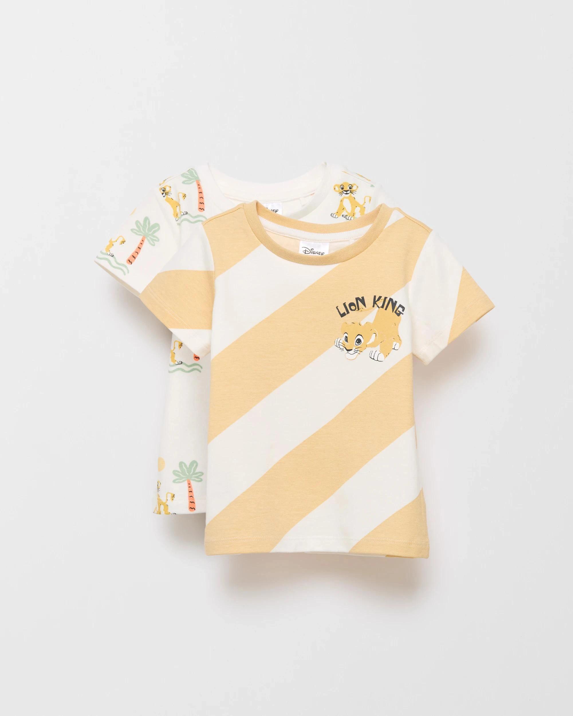 1 Disney Organic Cotton Baby T-Shirts 2 Pack - The Lion King LION KING, 1 of 4