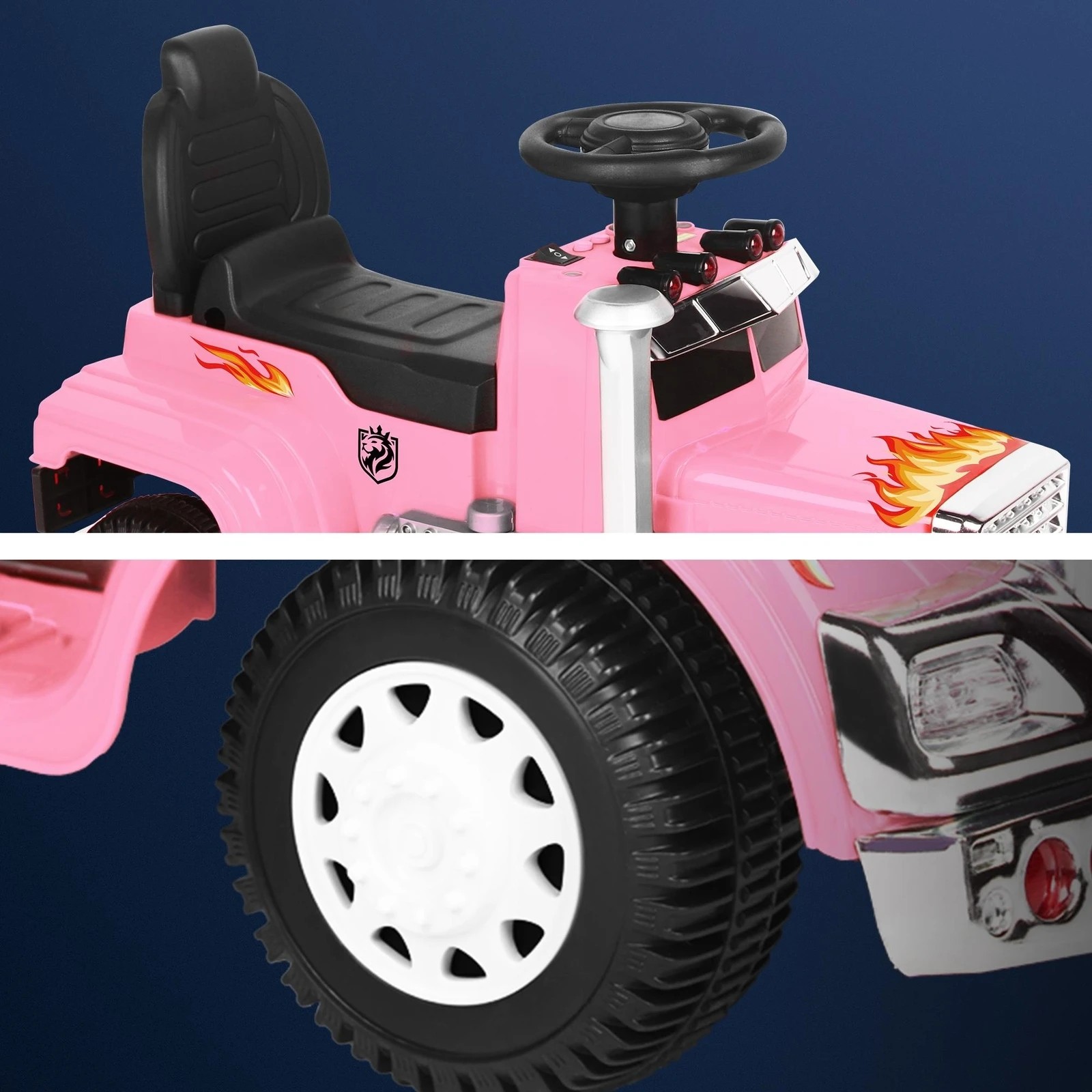 5 Alfordson Kids Ride On Car Electric Toy Truck 25W Motor w/ LED Lights - Pink, 5 of 9