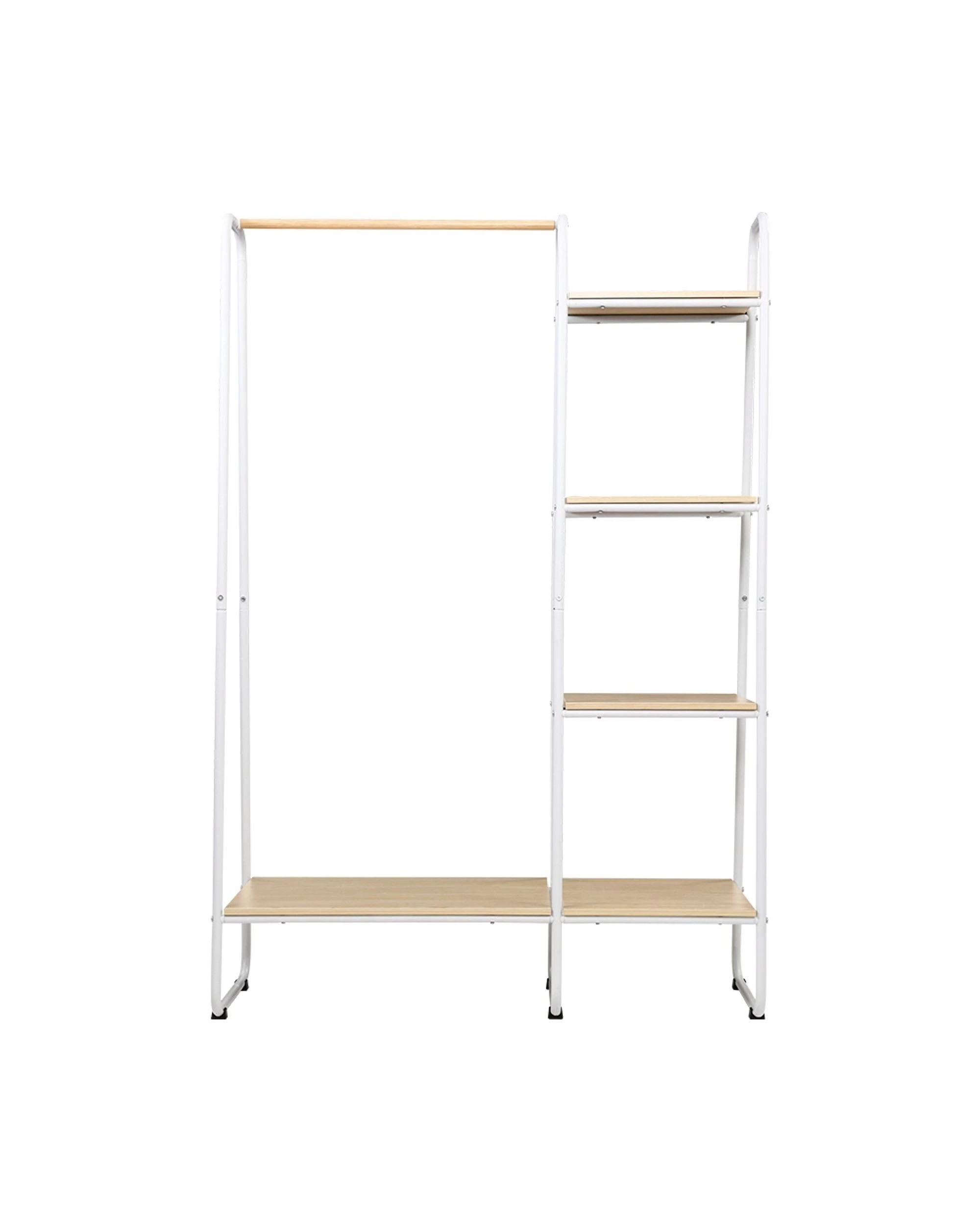 2 Artiss Wardrobe Clothes Rack Airer Coat Stand 150cm - White, 2 of 8