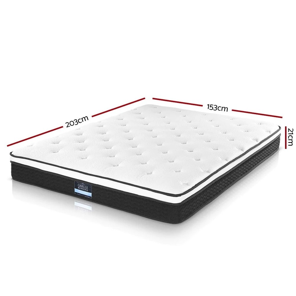 2 Giselle Bedding 21cm Mattress Euro Top Queen - Queen Bed - Multi, 2 of 8