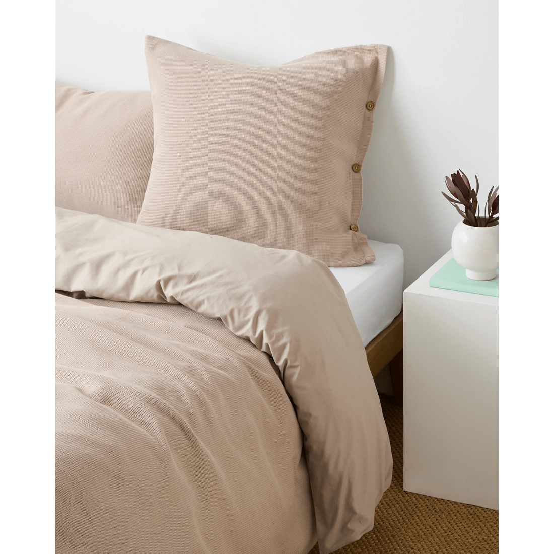 1 Target Nico Mini Waffle Australian Cotton European Pillowcase
 - Queen Bed
 - Natural, 1 of 2