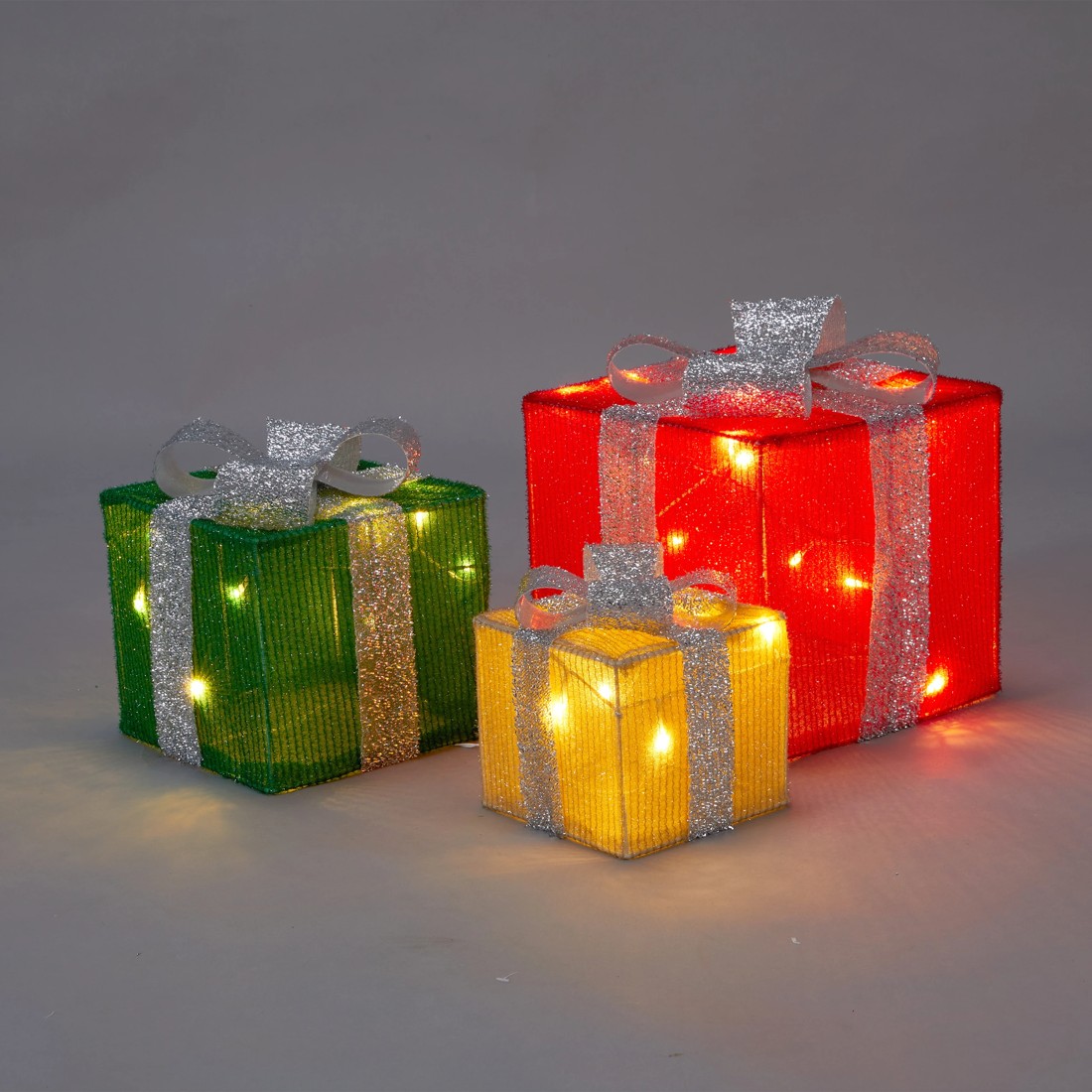 1 3 Pack Battery Operated LED Light Up Presents, 1 of 8