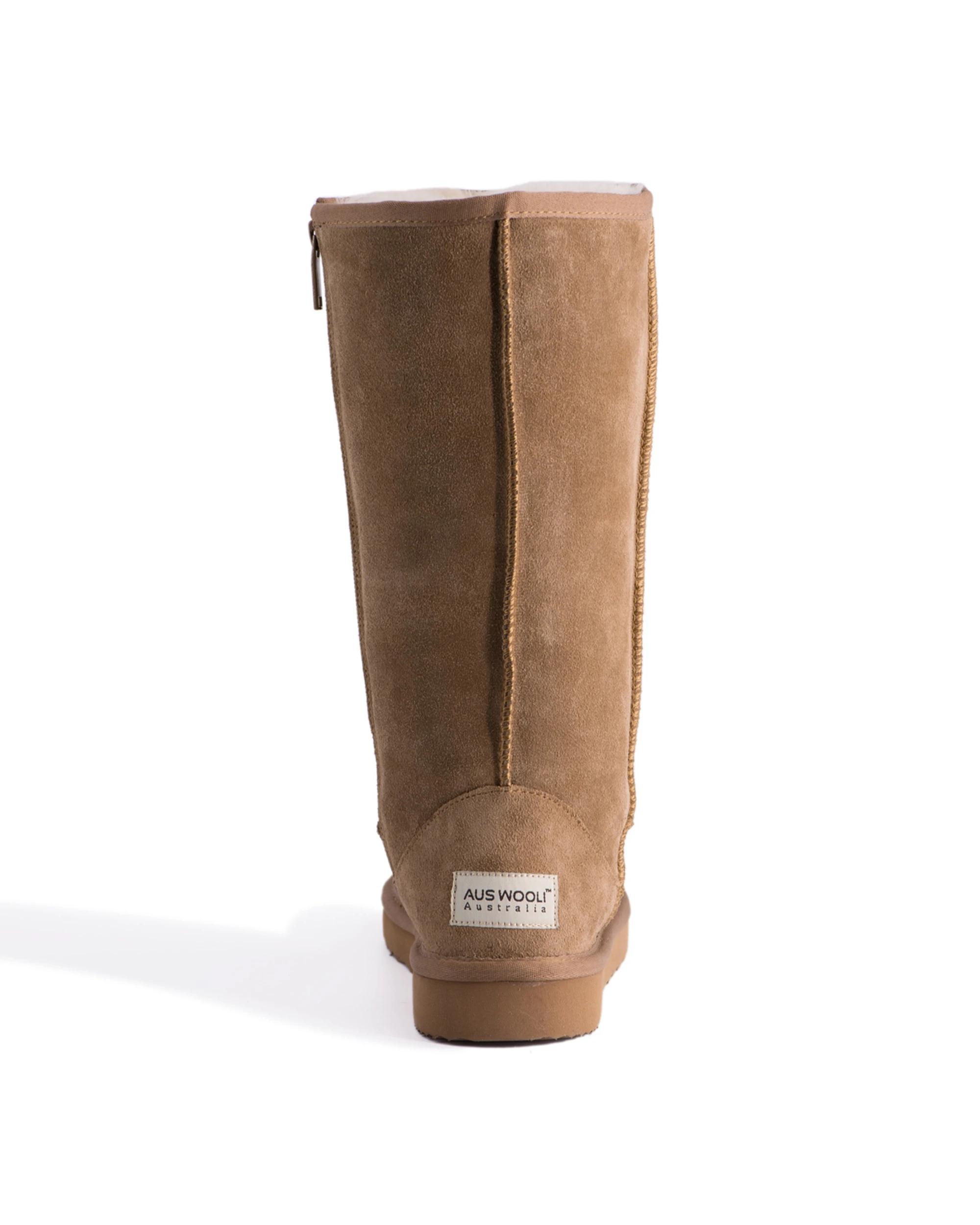2 Aus Wooli Tall Zip Up Sheepskin Boot , 2 of 6