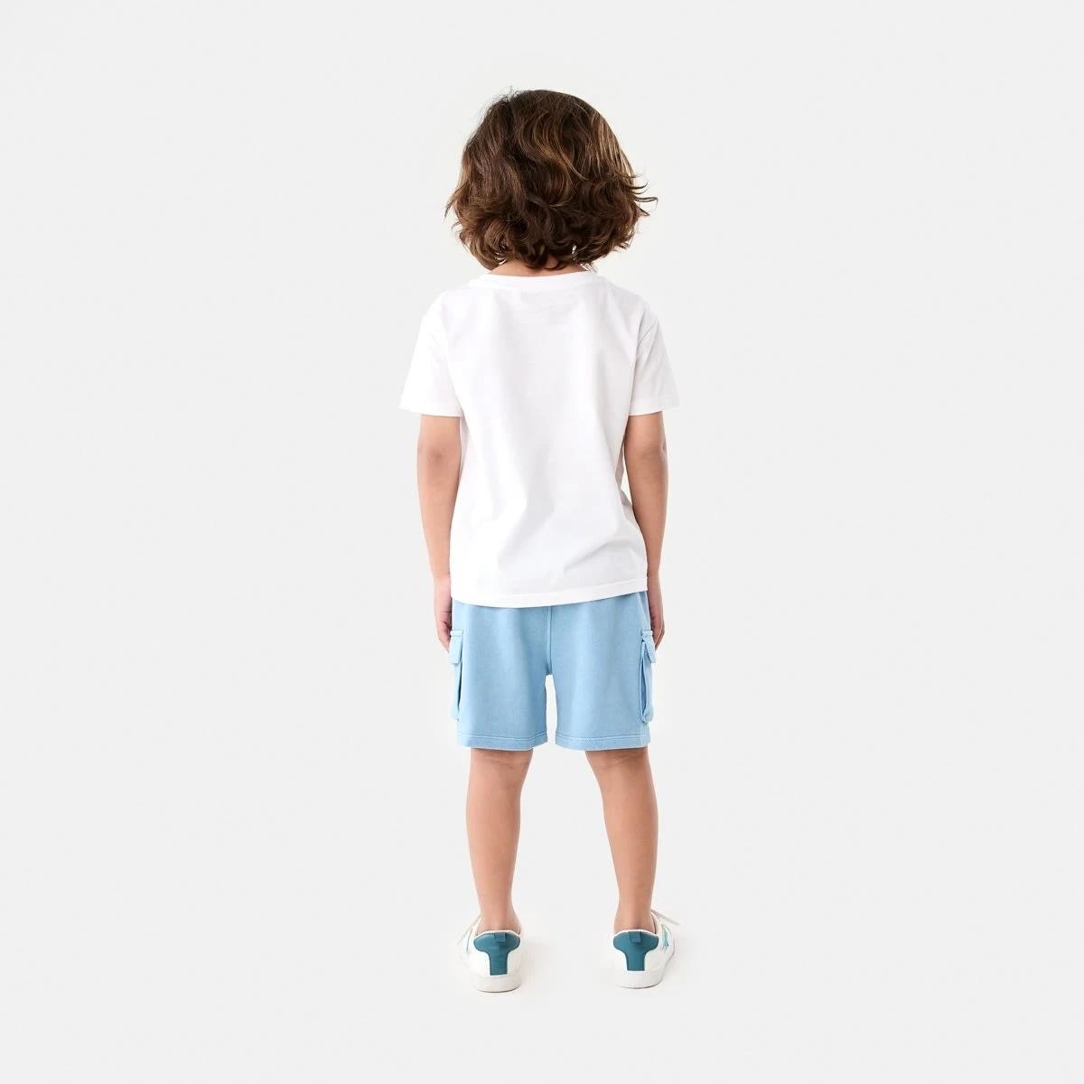 6 Washed Cargo Knit Shorts FADED DENIM, 6 of 6