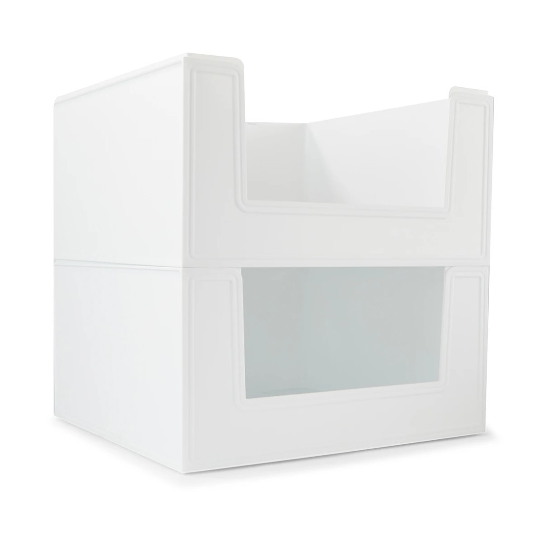 6 28.5L Modular Open Front Stackable Bin - White, 6 of 10