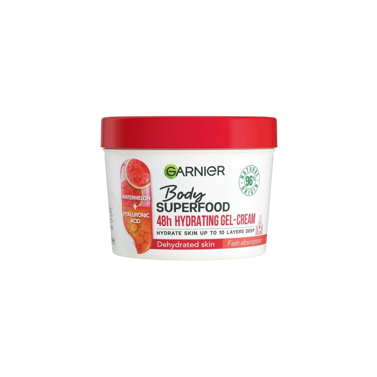 1 Garnier Body Superfood 48H Hydrating Gel-Cream - Watermelon and Hyaluronic Acid, 1 of 8