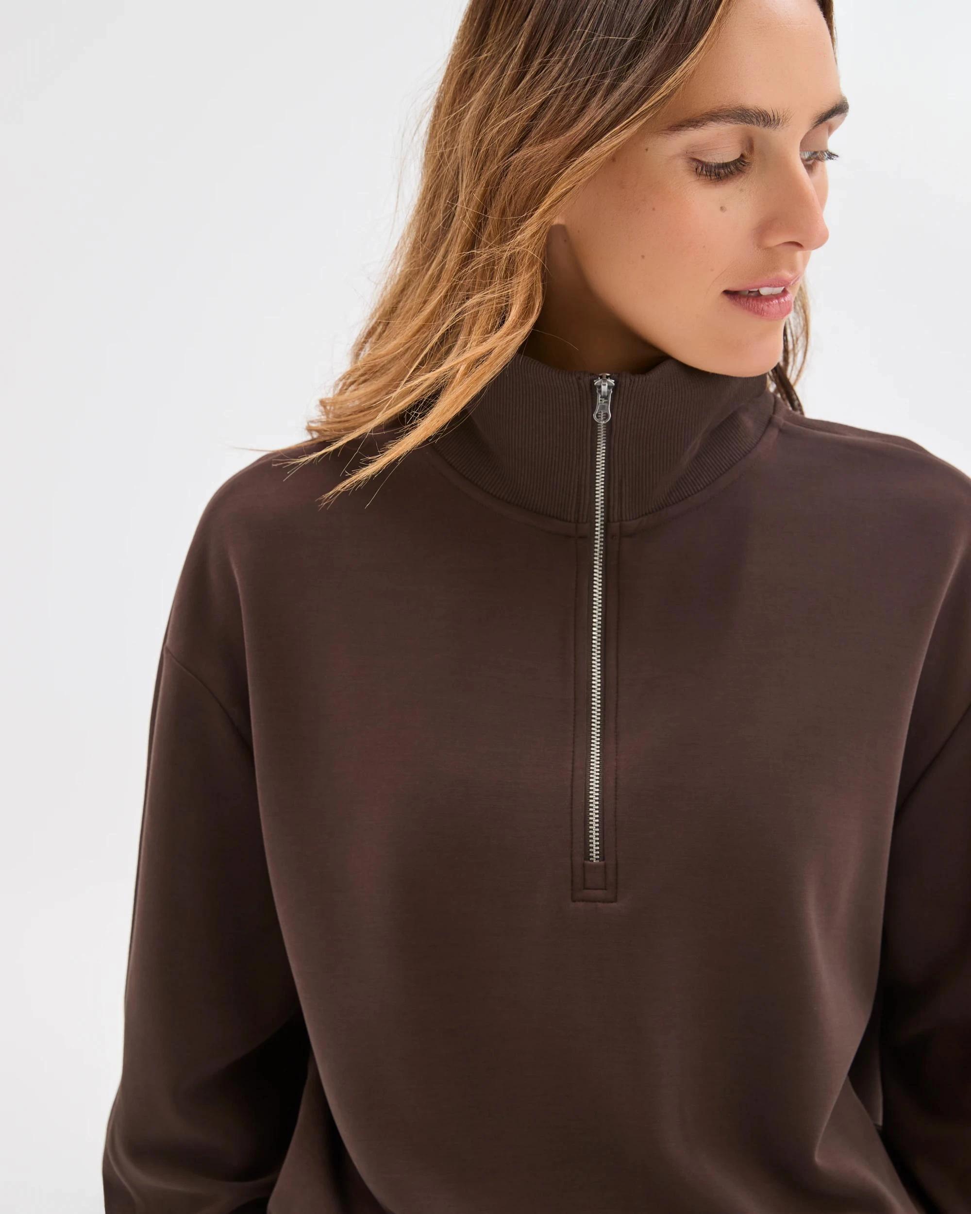 3 Target Active Active Movement 1/4 Zip Jumper COCOA, 3 of 7