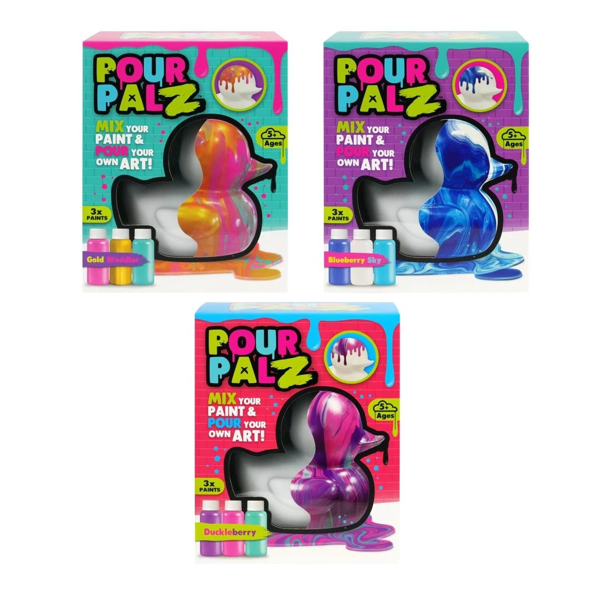 1 Pour Palz Large Paint Duck - Assorted, 1 of 5