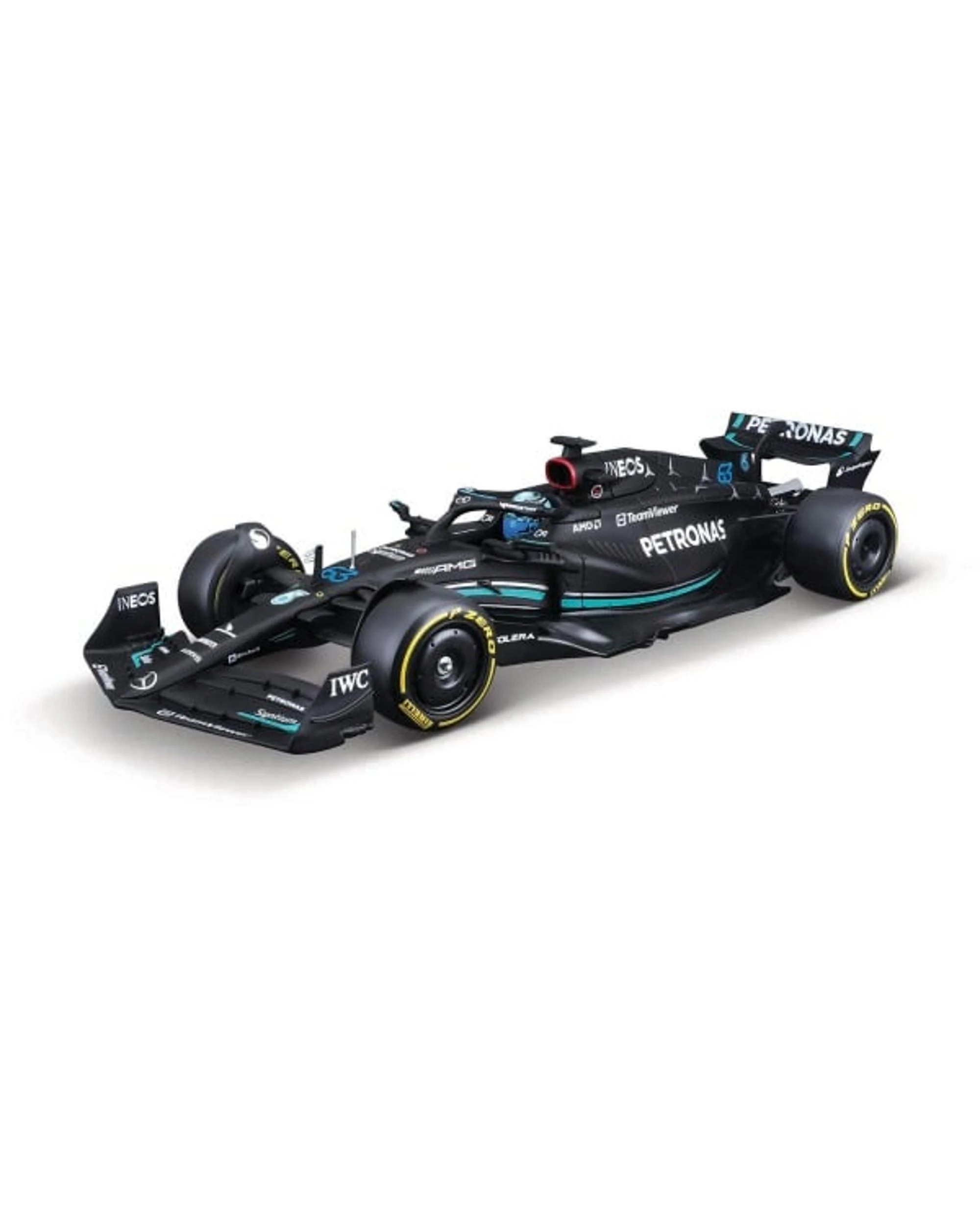 2 Bburago Formula Racing Model Kit 2023 F-1 Mercedes AMG W14 #63 George Russell with Helmet 1:24 Scale Diecast Vehicle, 2 of 3