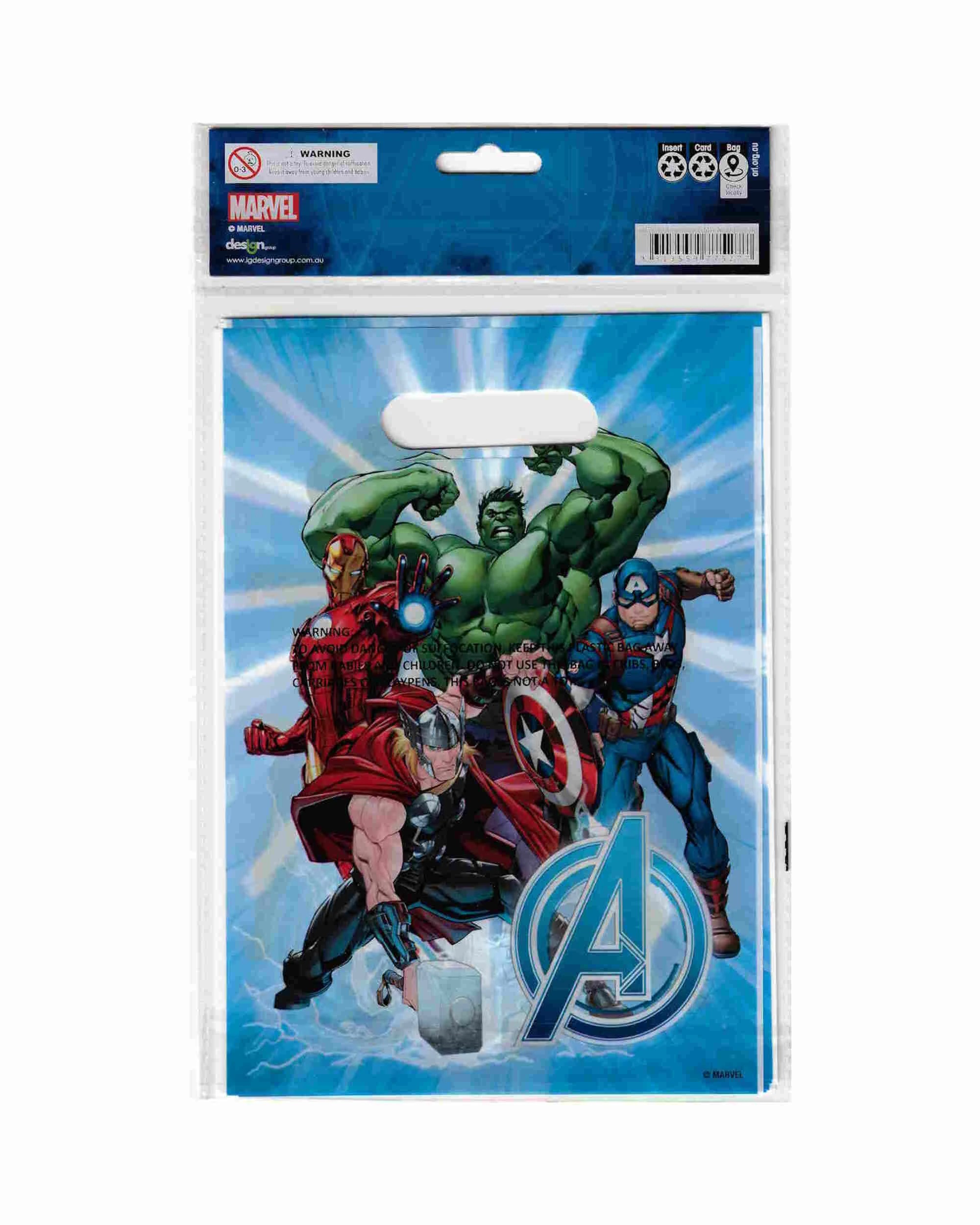 3 Marvel Marvel Avengers Superhero Lolly/Treat Bags Pack of 8, 3 of 3