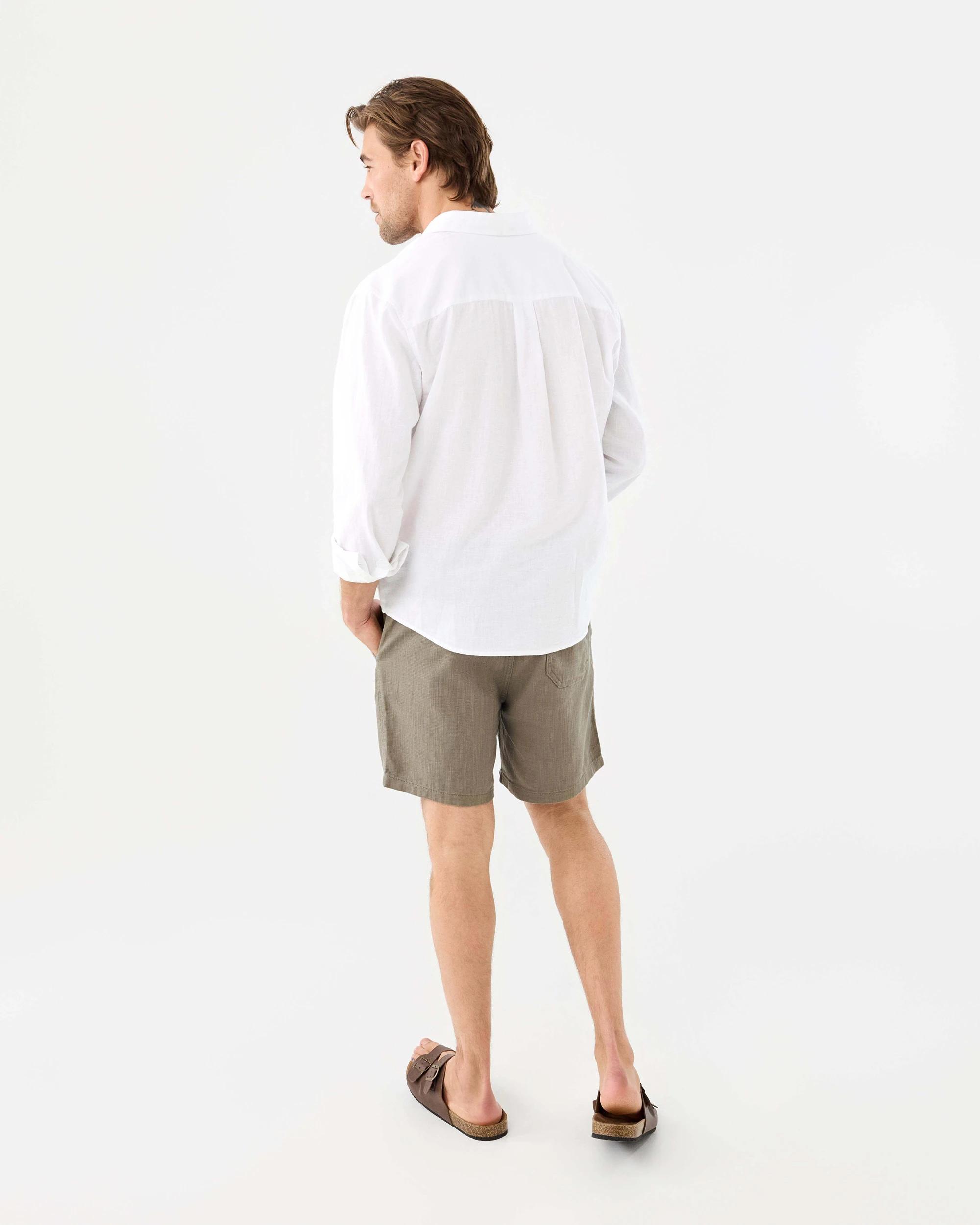 4 Cotton Slub Volley Shorts Grn Tusock, 4 of 8