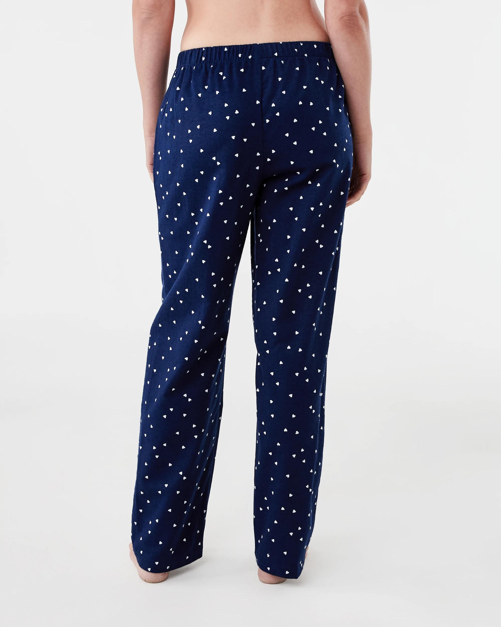 3 Cotton Printed Flannel Pants Nvy Heart, 3 of 4