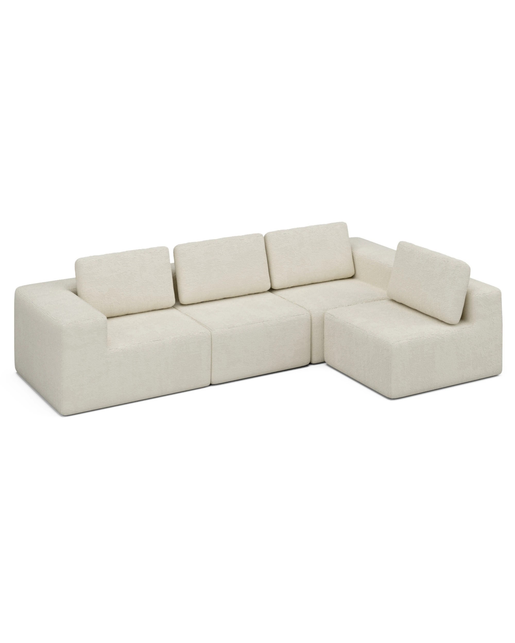 1 Advwin 340cm 4 Seater Sofa Modern Modular Sectional Couch No Assembly - Beige, 1 of 7