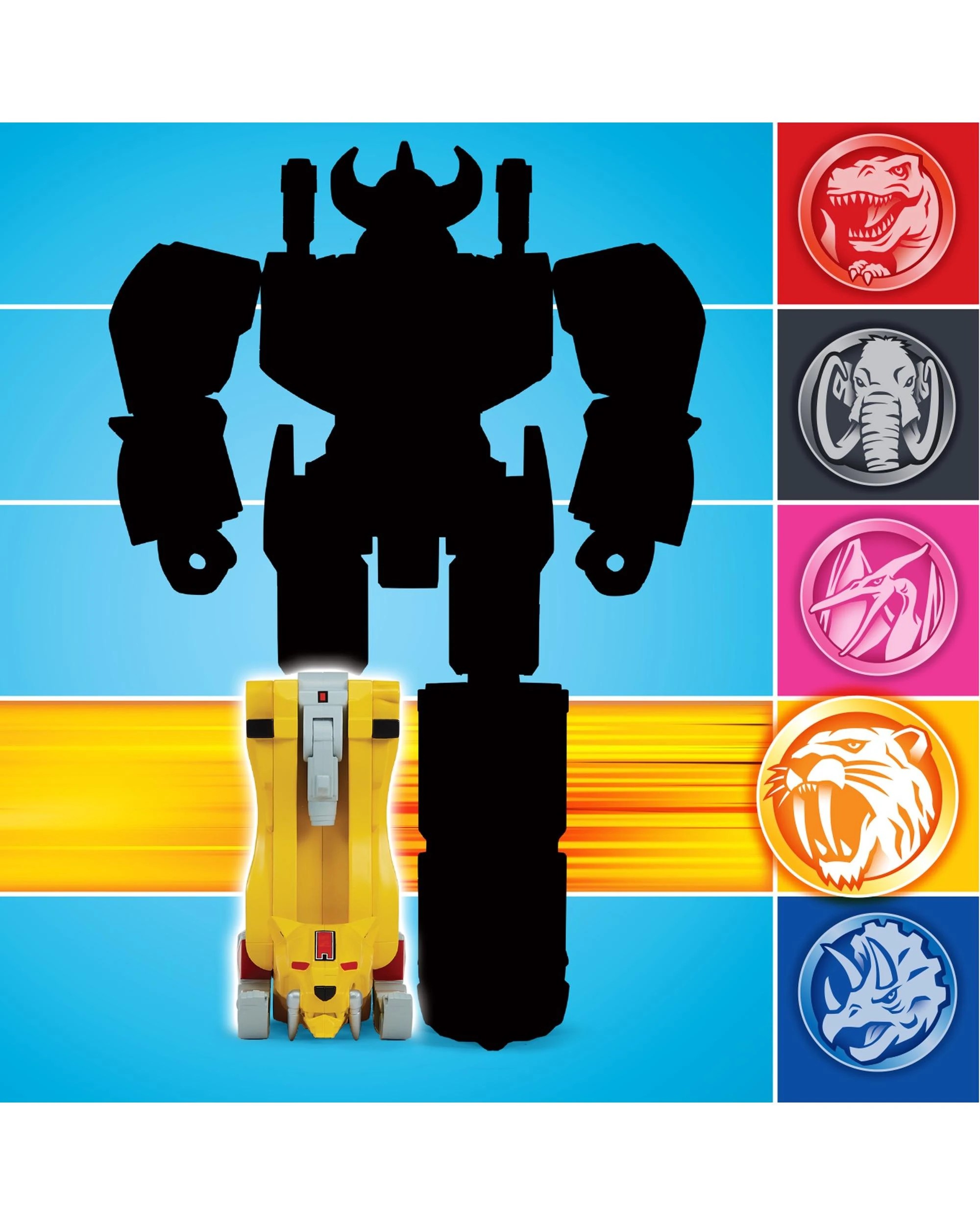 9 Mighty Morphin Power Rangers Re-Ignition Combinable Dinozord Sabertooth Tiger Toy, 9 of 10