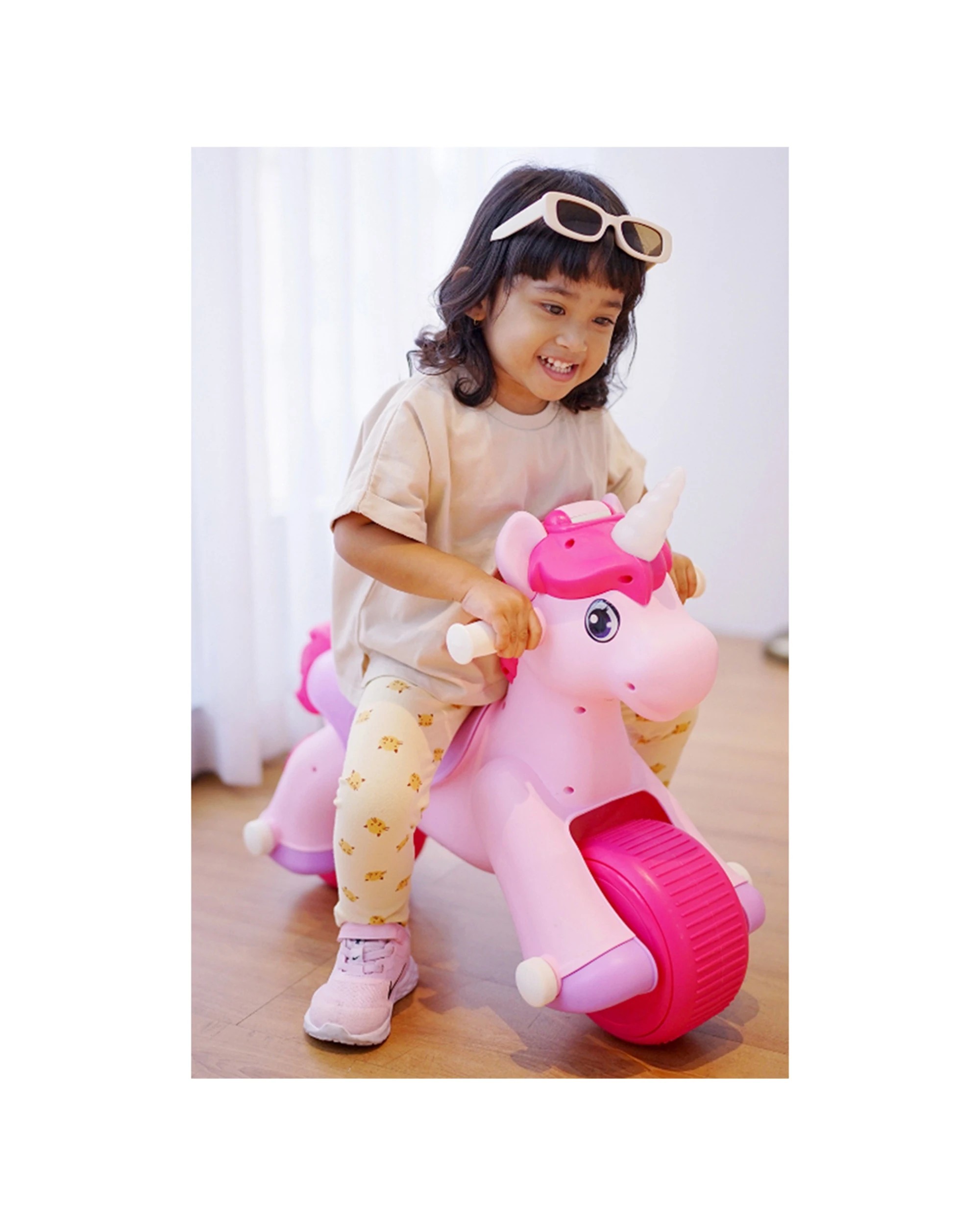2 VOLTA Foot To Floor Balance Unicorn Push Scooter Light And Music 3 Years And Up - Pink, 2 of 2