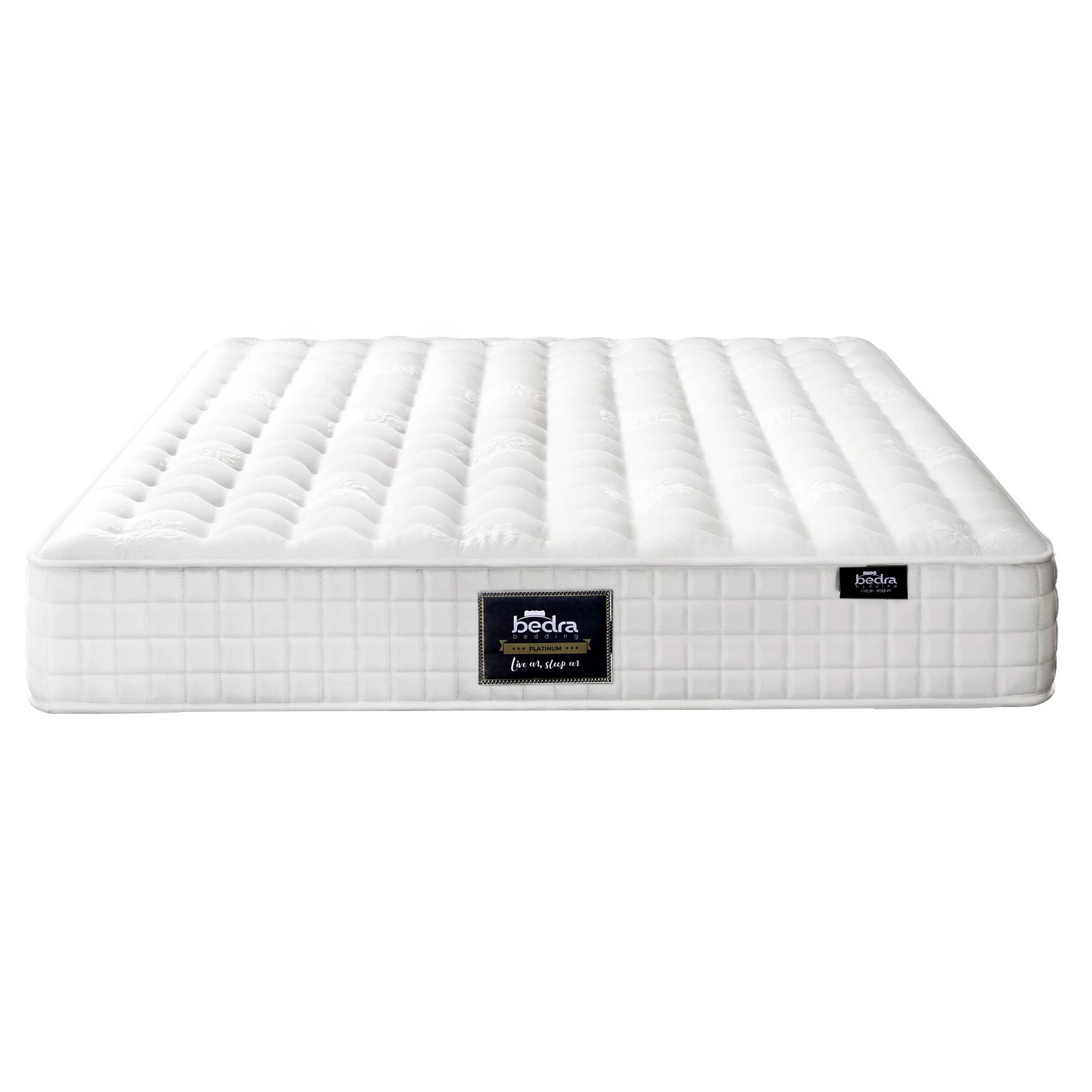 1 Bedra Bedding Mattress Bed Tight Top Pocket Spring Foam Medium Firm 27cm King
 - White, 1 of 10