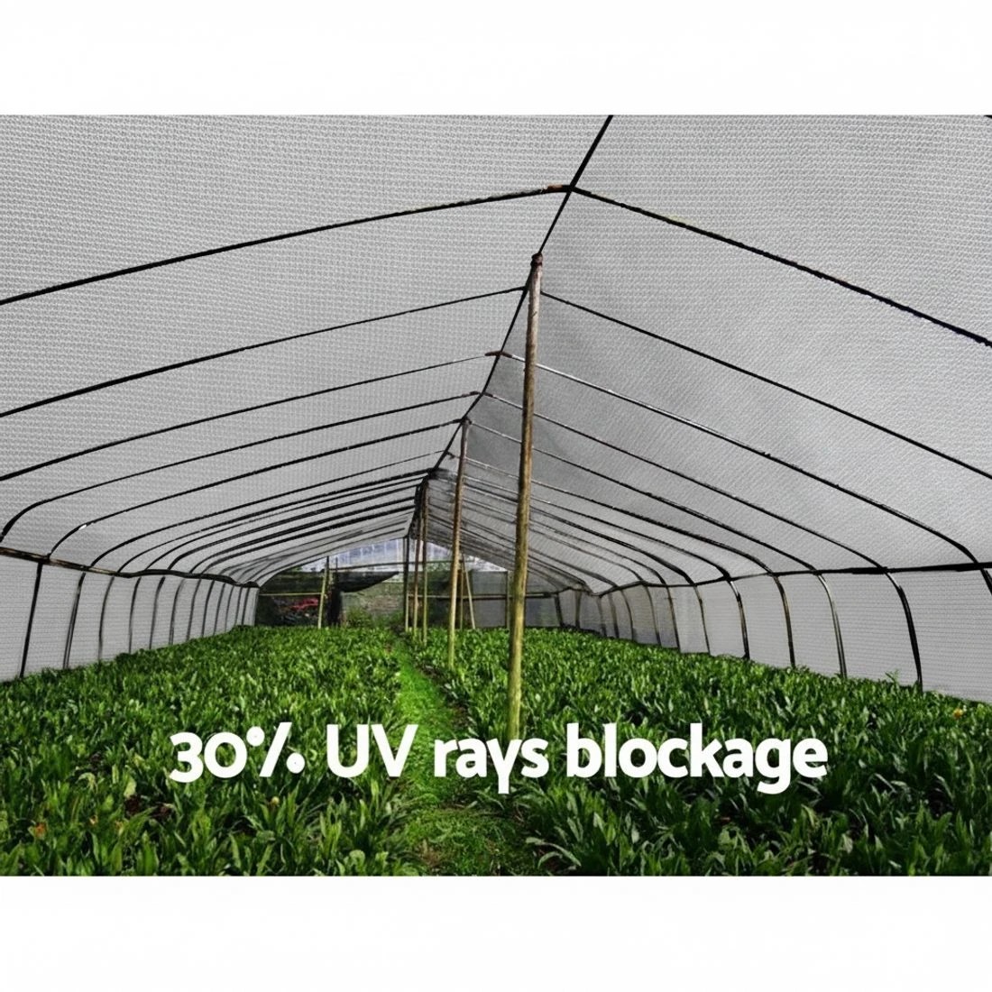 4 Instahut 30% Shade Cloth 3.66x10m Shadecloth Wide Heavy Duty - White, 4 of 5