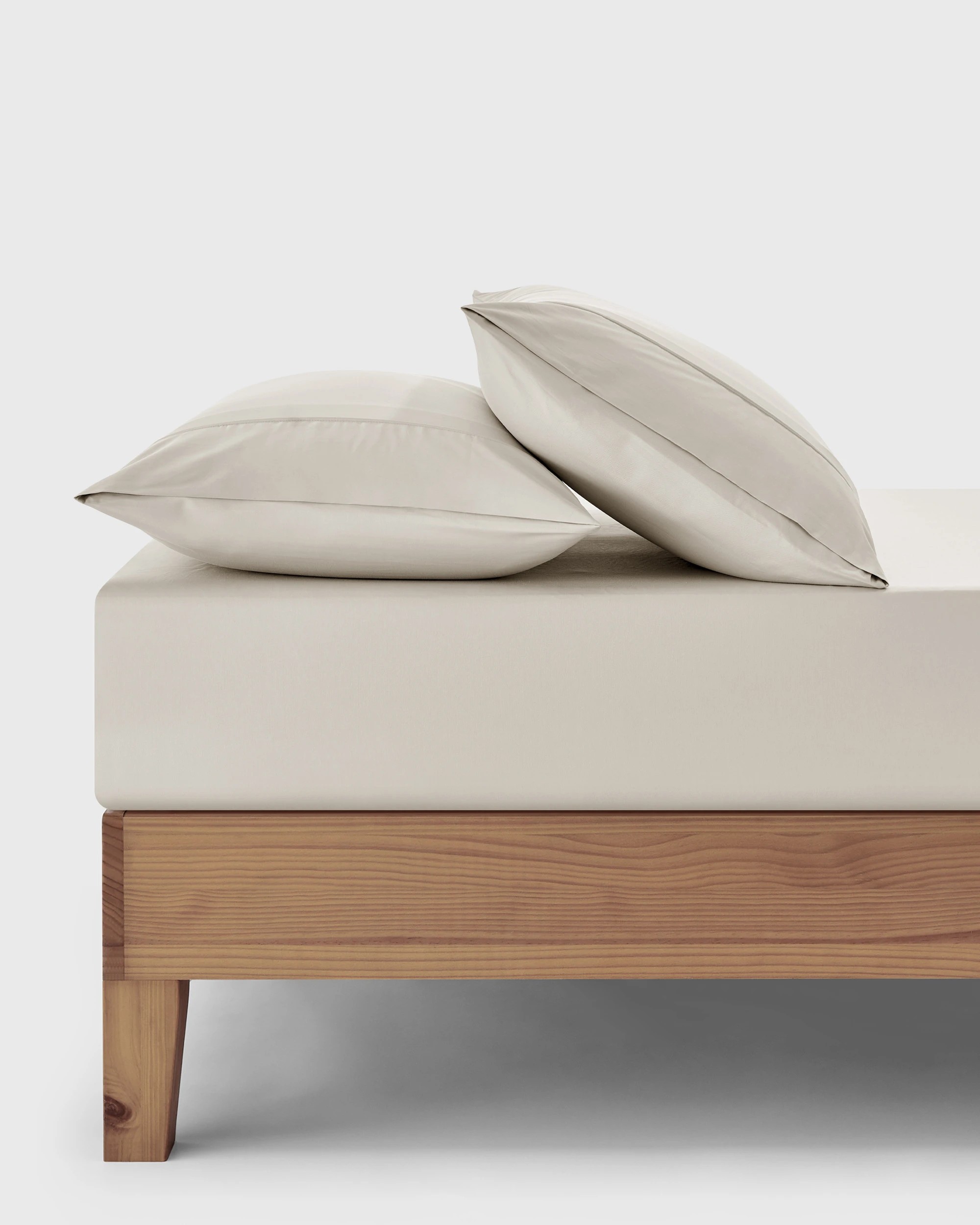 1 Dreamaker 400TC Premium Cotton Sateen Fitted Sheet Set - King Single Bed - Oatmeal, 1 of 7
