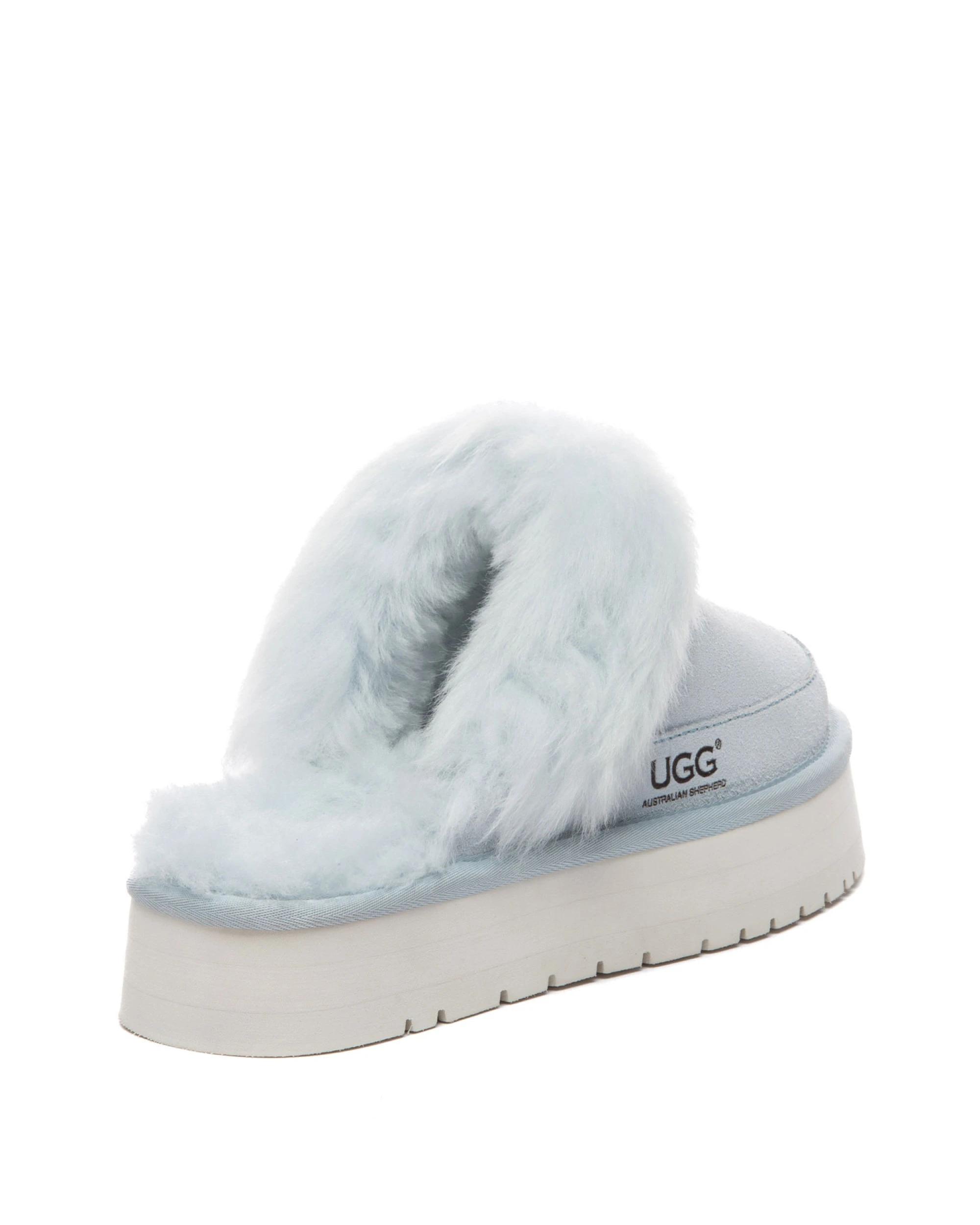 3 Australian Shepherd UGG Moress Platform Slippers AQUA BLUE, 3 of 5
