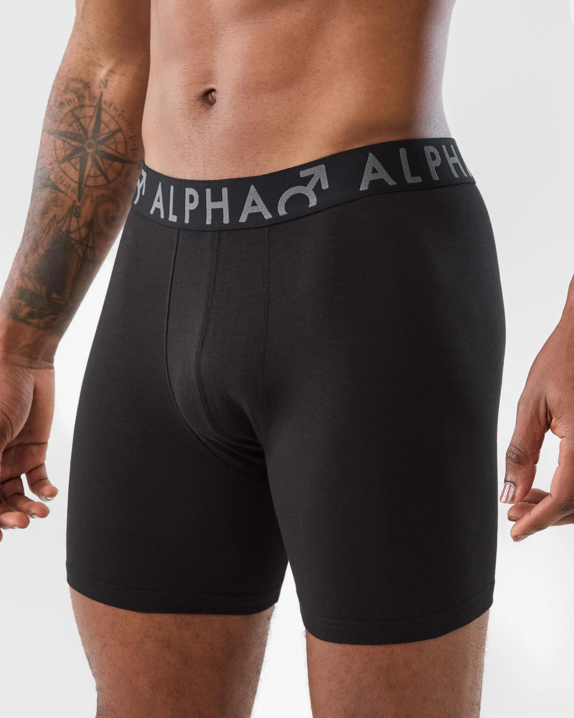 4 3 Pack Mid Length Trunks All Black, 4 of 6
