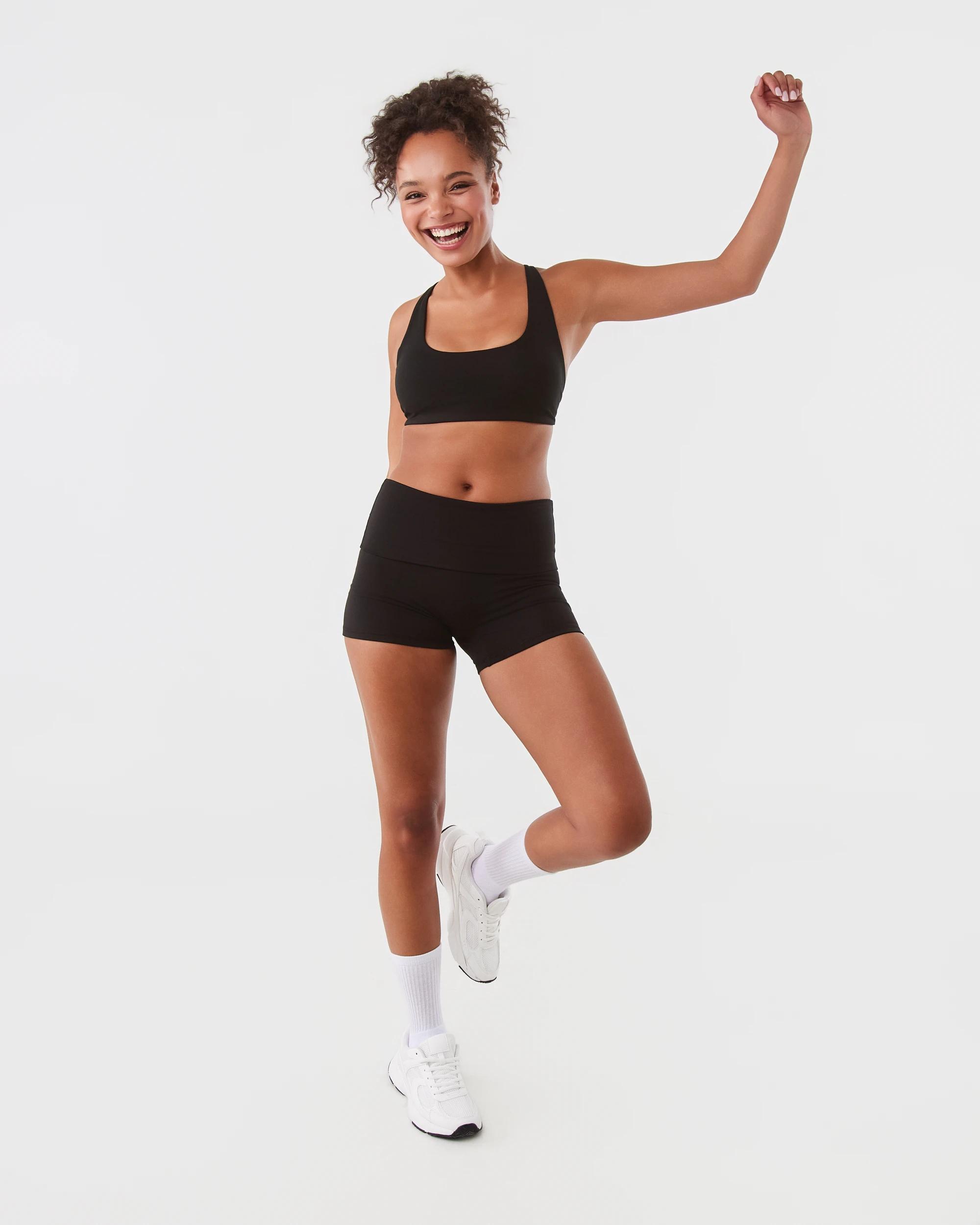 2 Active Womens Open Back Crop Black, 2 of 8