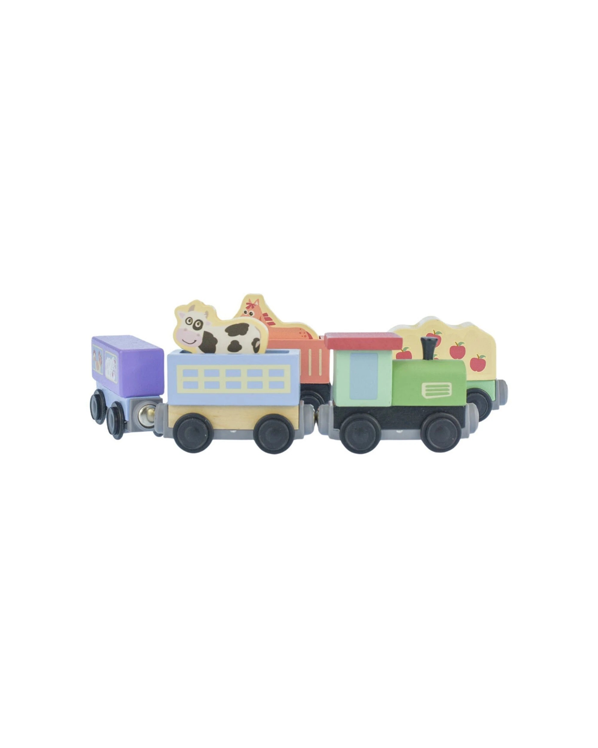 3 Kaper Kidz 7pc Sundae Farm Train Set Kids Toy Wooden Magnetic Pieces Playset - Multi, 3 of 3