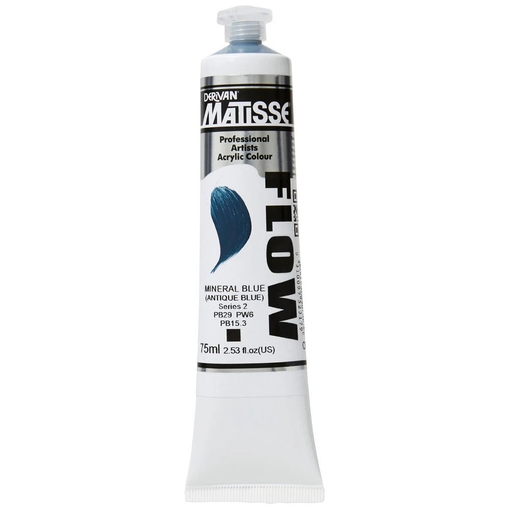 1 Derivan Matisse Flow Paint 75mL Mineral Blue S2, 1 of 2