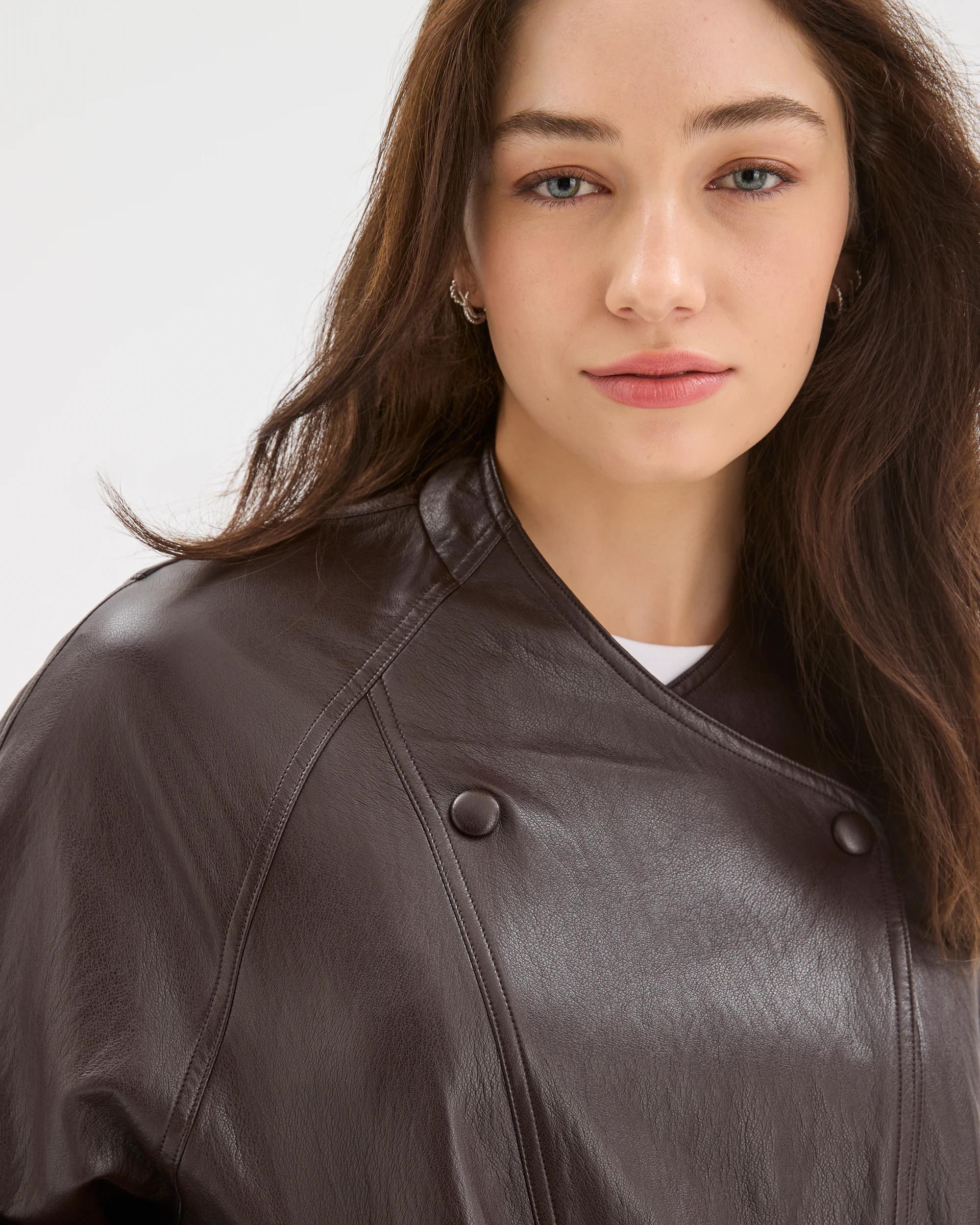 8 Lily Loves PU Aviator Jacket TRUFFLE, 8 of 9