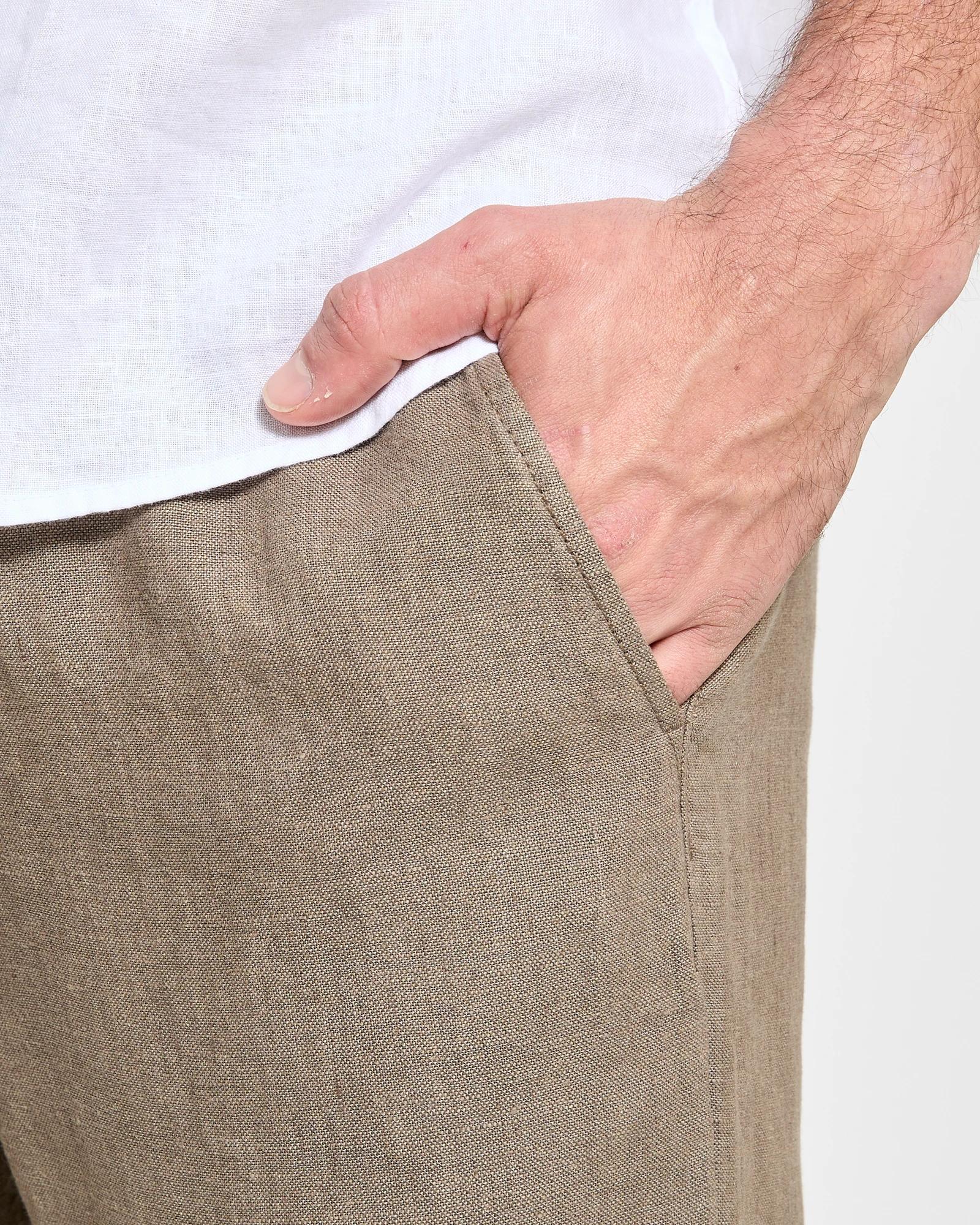 5 Target European Linen Pants MUSHROOM, 5 of 8