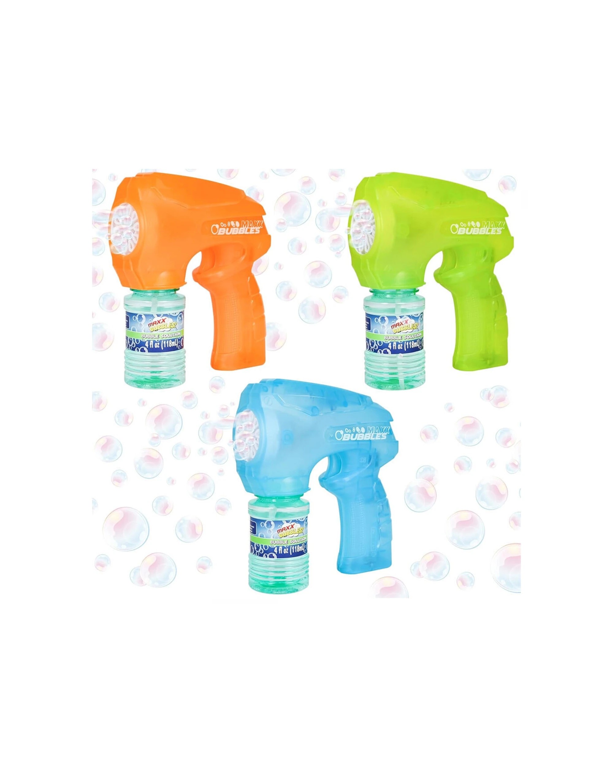 4 Maxx Bubbles Light Up Bubble Blaster 4pk Kids Outdoor Toy - Multi, 4 of 7