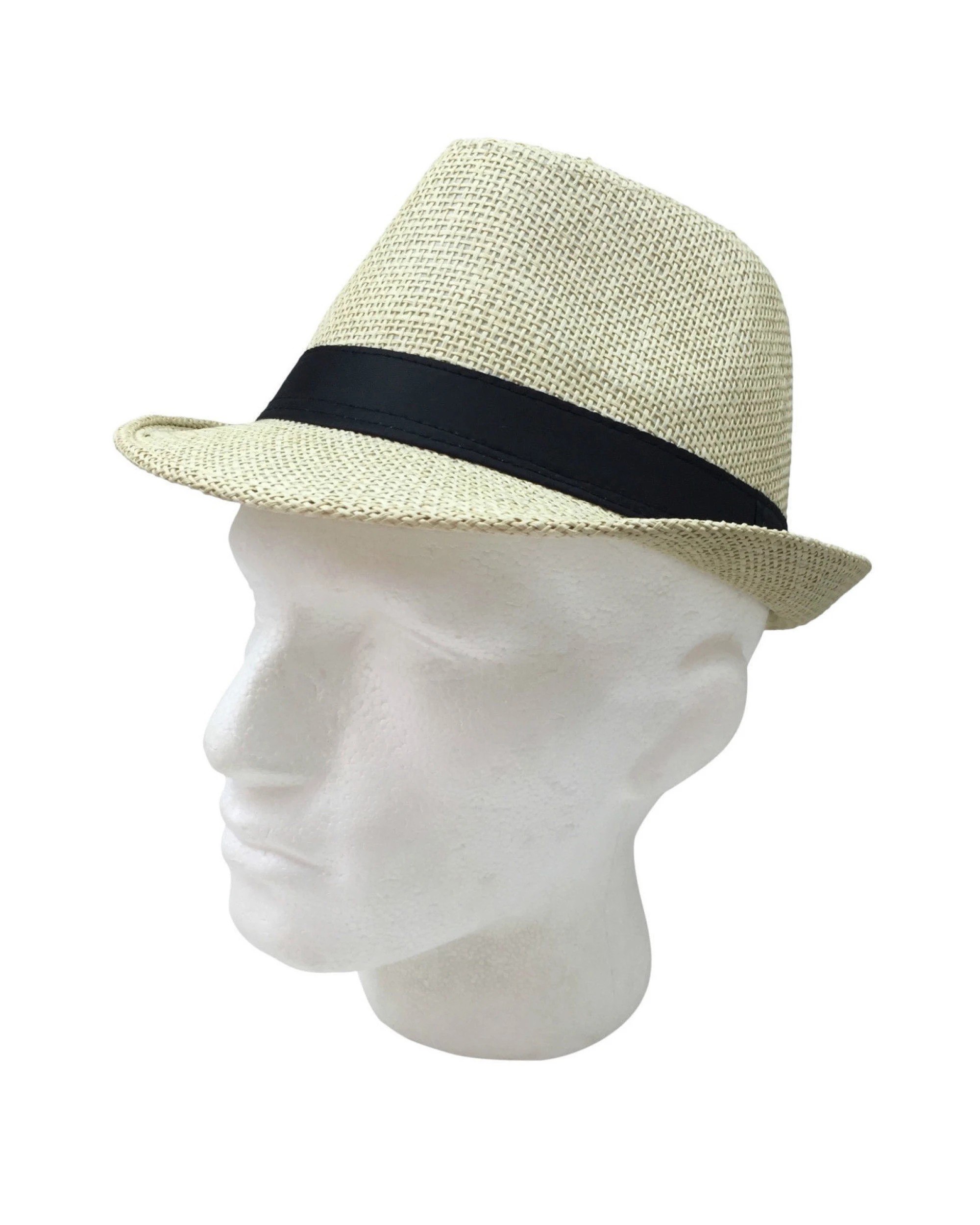 1 BR Costumes Paper Straw Fedora Hat for Parties and Costumes, 1 of 3