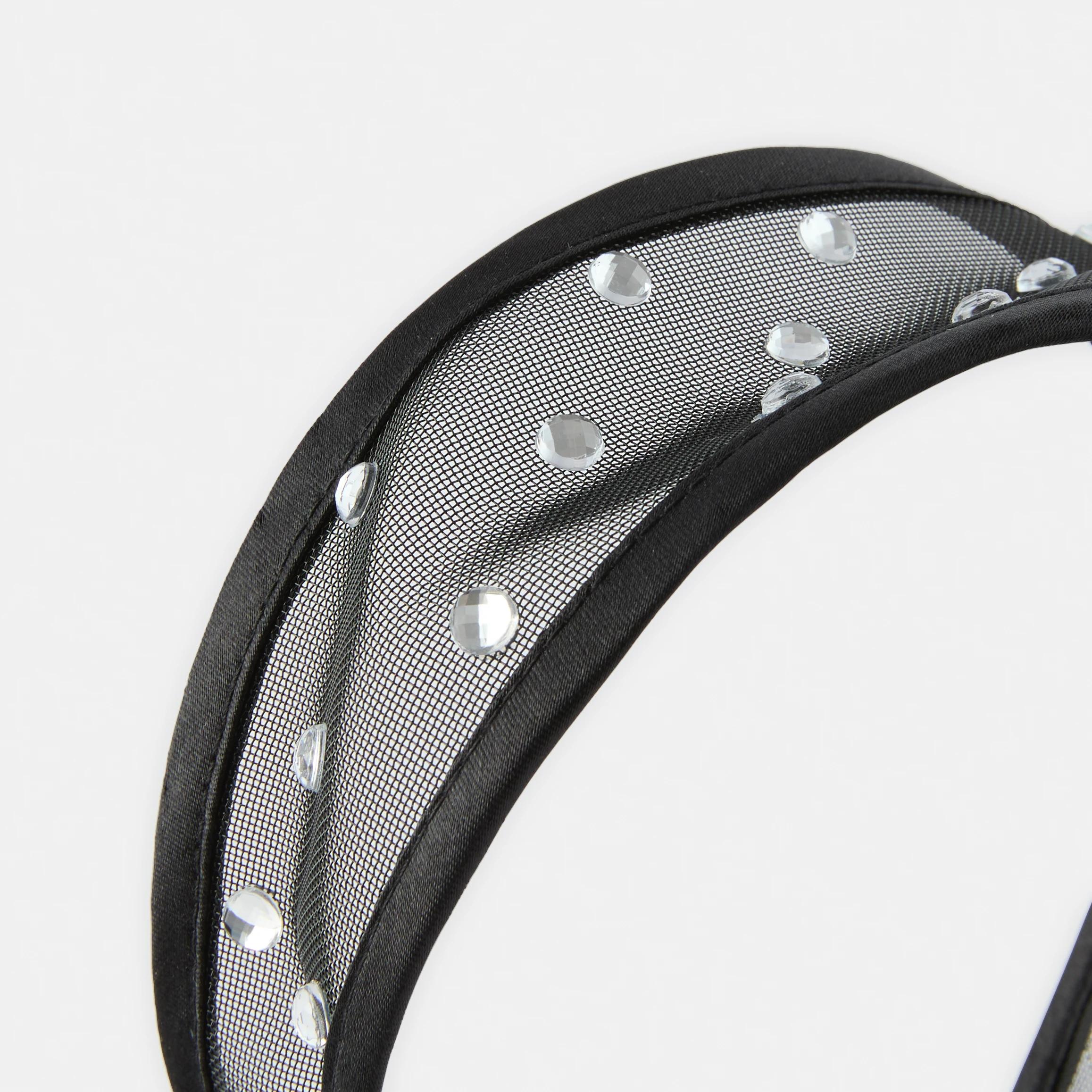 2 Mesh Diamante Headband - Black Black, 2 of 5