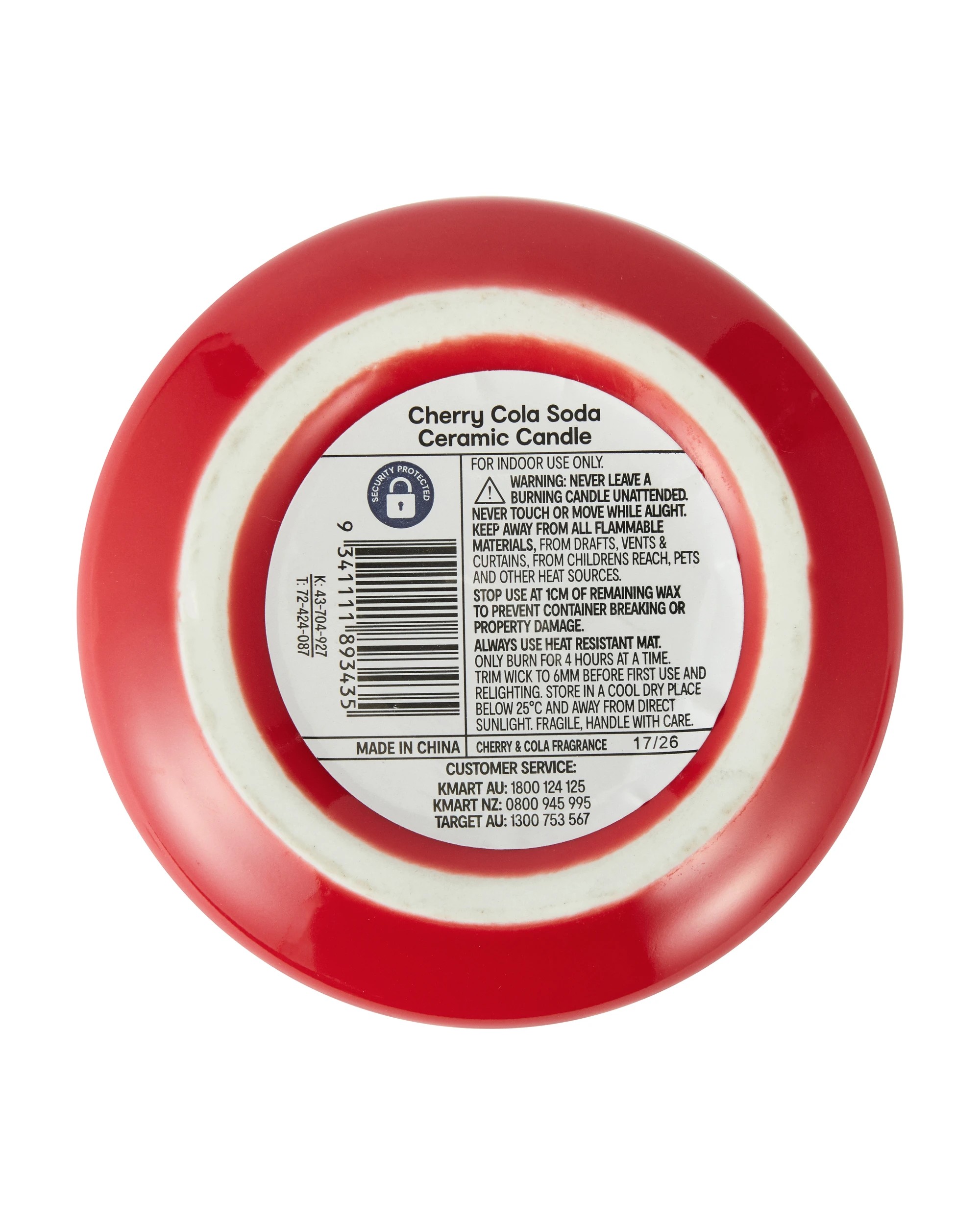 6 Cherry Cola Soda Ceramic Candle, 6 of 6