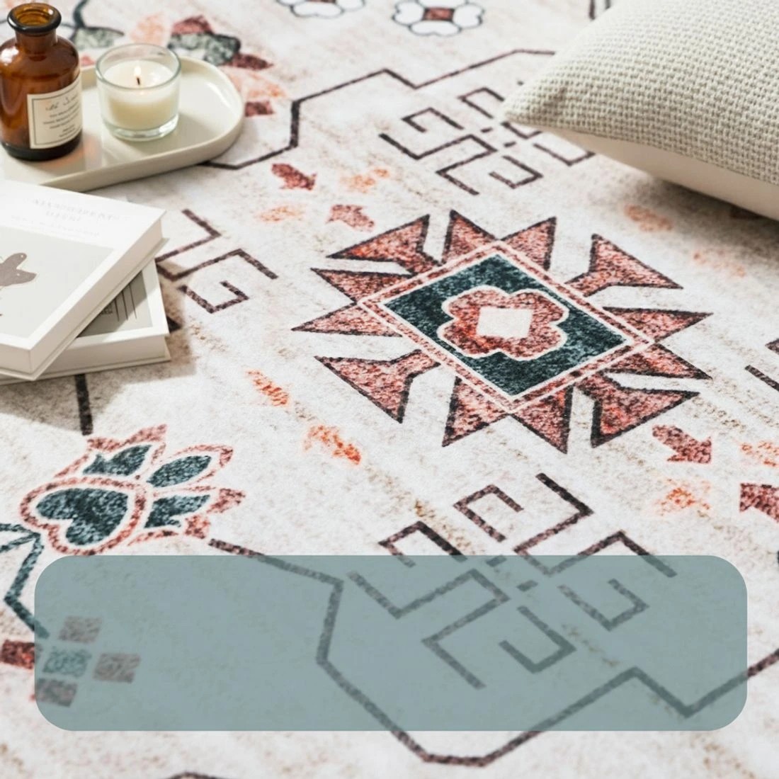 6 Artiss Washable Floor Rug 160X230cm Large Area Rug Modern Living Room Carpet - Beige, 6 of 9