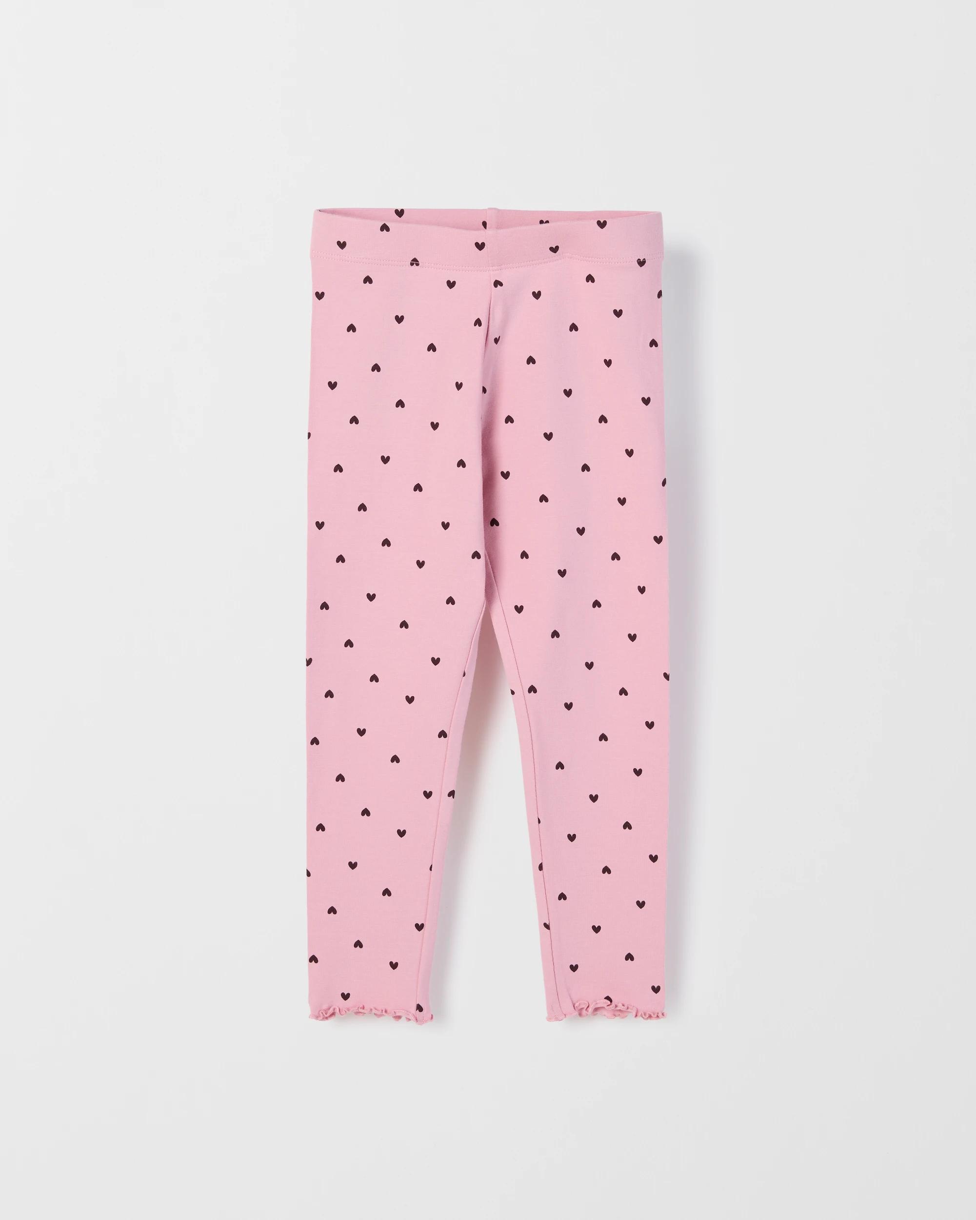 3 Target Kids Australian Cotton 3 Pack Leggings PINK AOP BOW, 3 of 4
