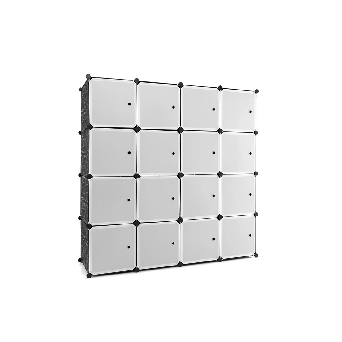 1 Costway 16-Cube Storage Organiser Portable Wardrobe Closet Combination Armoire, 1 of 10