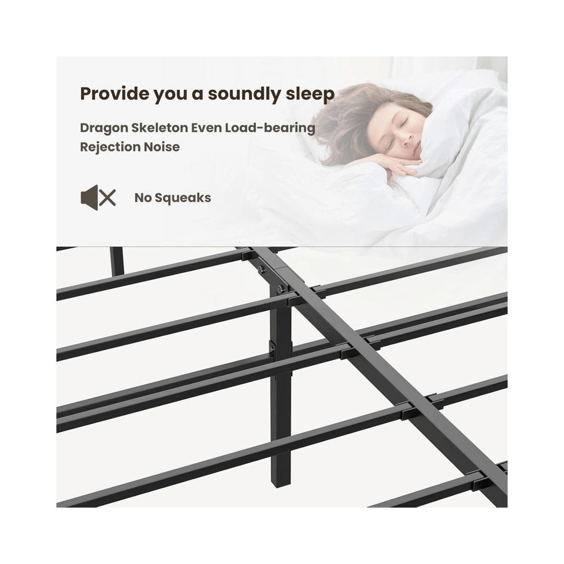 5 Advwin Single Metal Bed Frame Black, 5 of 8