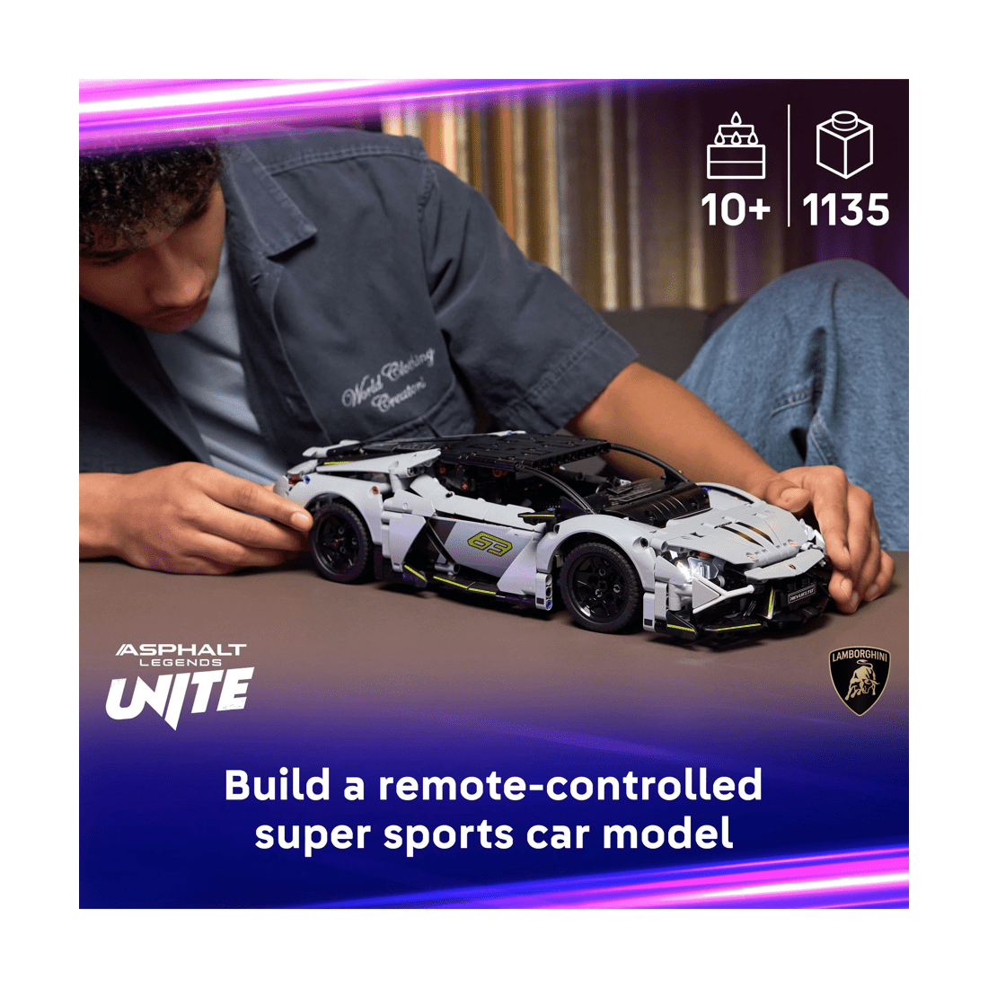 3 LEGO Technic Lamborghini Revuelto Super Sports Car 42214, 3 of 10