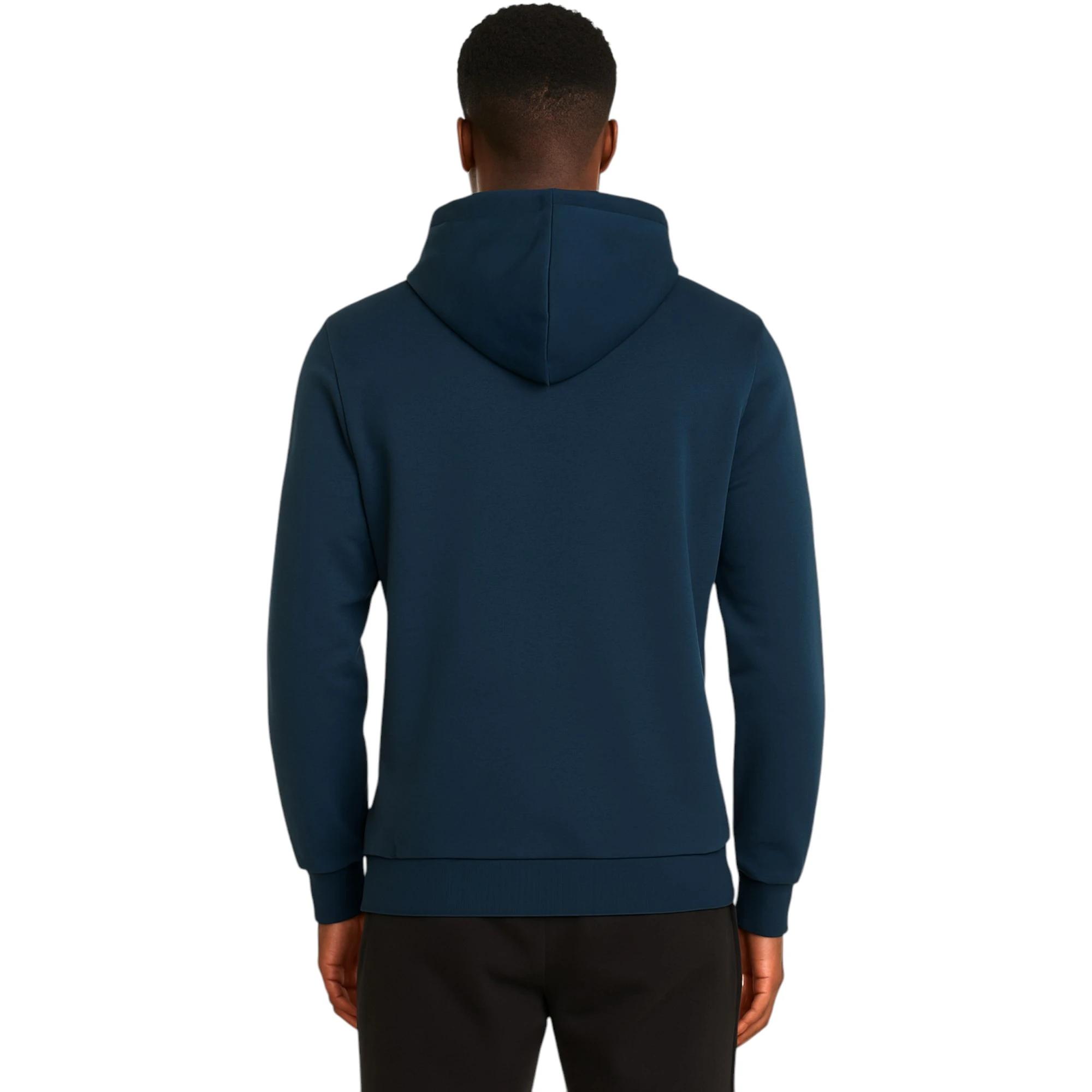 2 Puma Mens Essentials Small Logo Hoodie Dark Night BLUE, 2 of 8