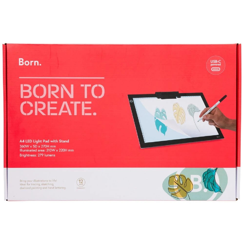 1 Born A4 LED Light Pad with Stand, 1 of 8