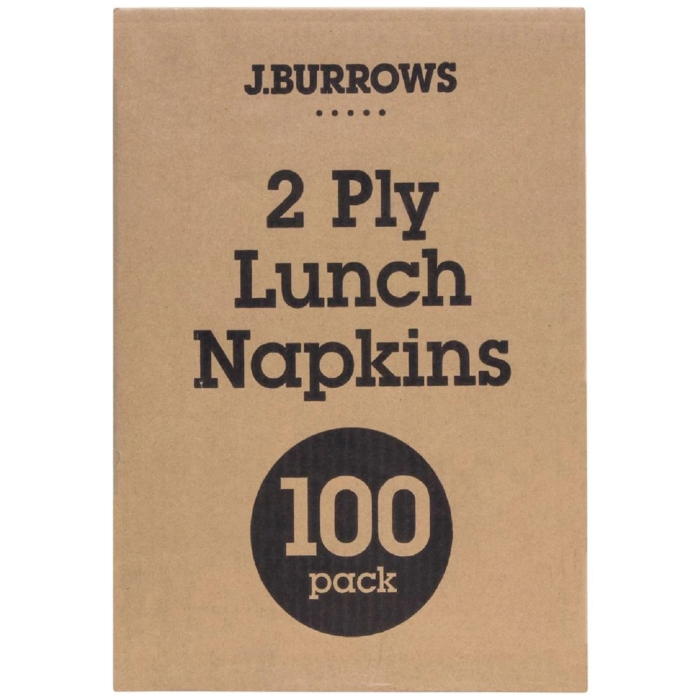 1 J.Burrows Lunch Napkins 2 Ply 2000 Pack, 1 of 5