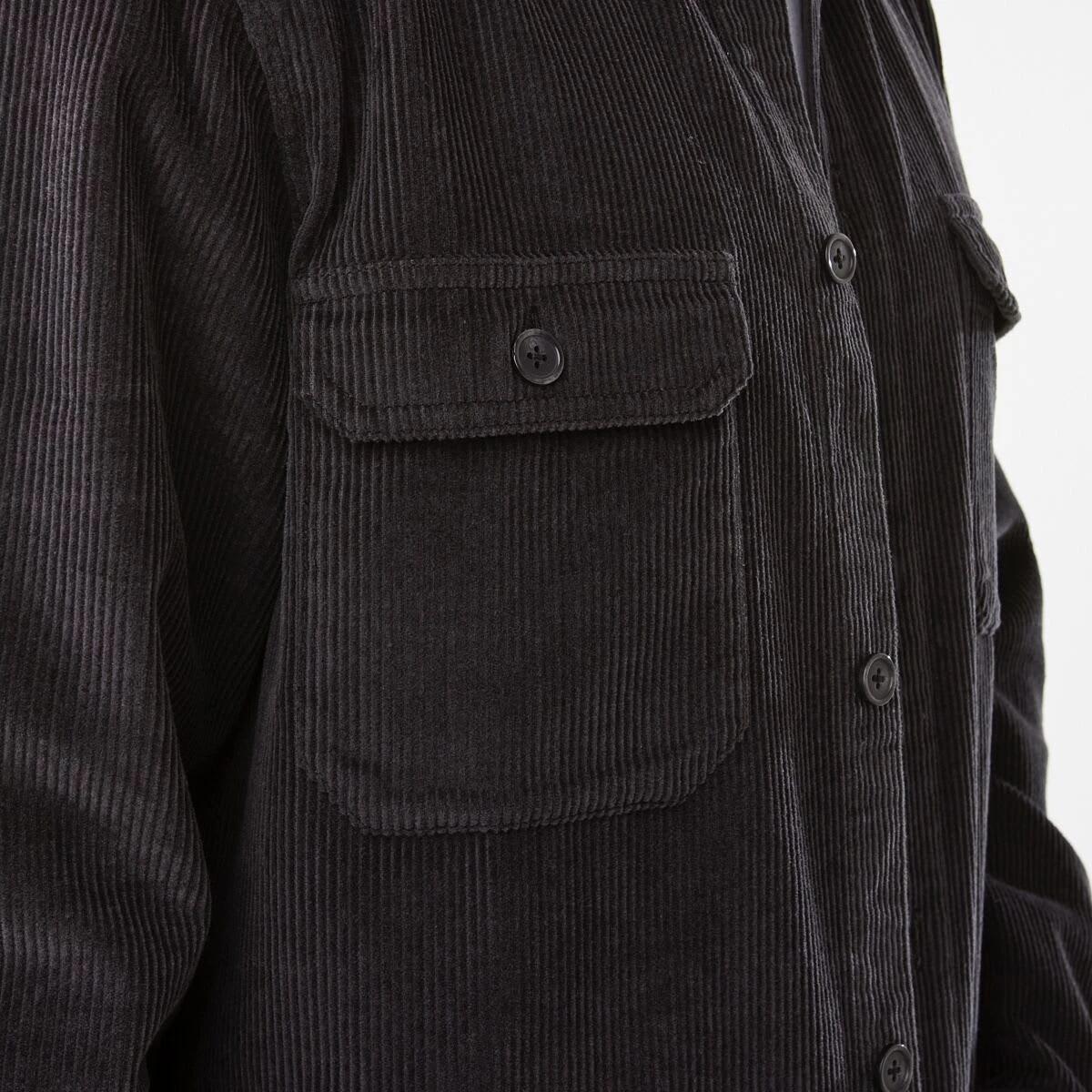 6 Long Sleeve Corduroy Overshirt Char Grey, 6 of 10